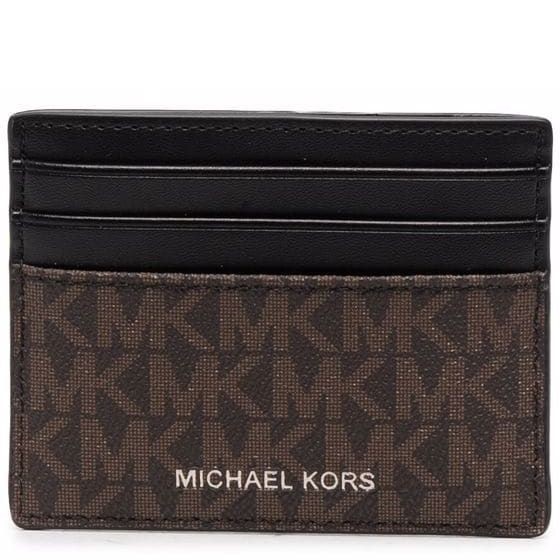 MICHAEL KORS Piniginė vyrams, Ruda, Greyson logo tall card case 1