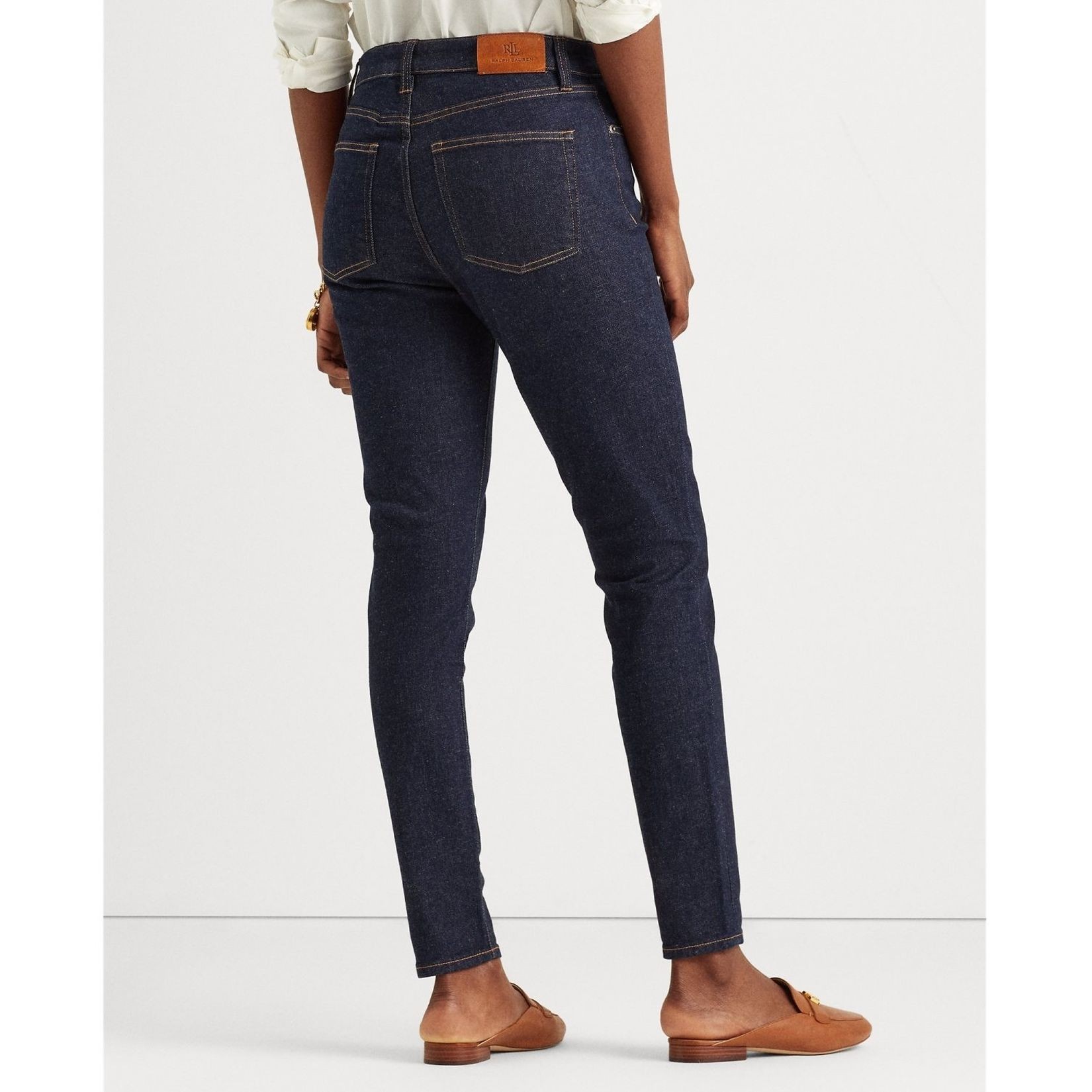 LAUREN RALPH LAUREN Aptempti džinsai moterims, Mėlyna, Hi rs sk ank 5 pocket denim 3