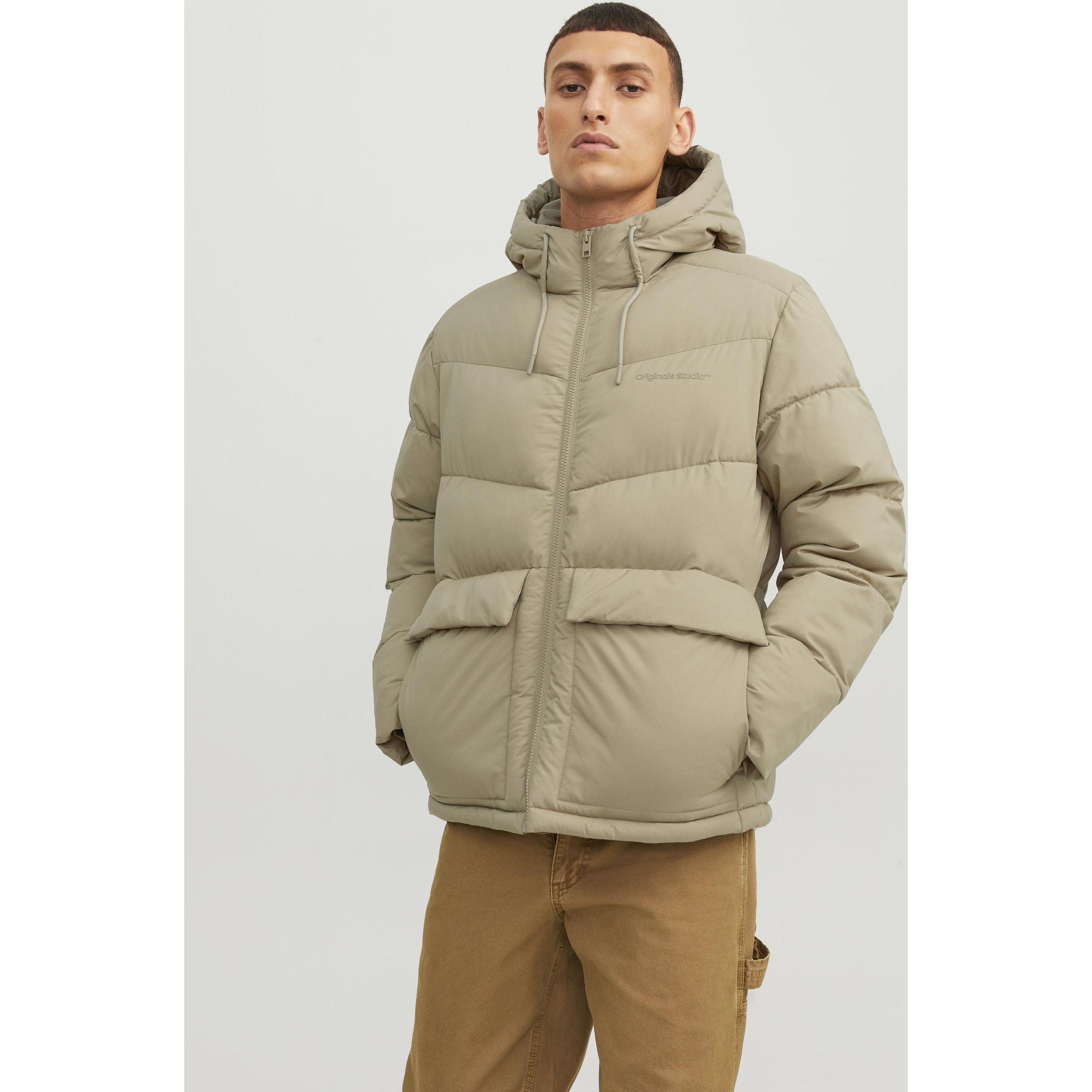 JACK & JONES Striukė vyrams, Smėlio, JORVESTERBRO PUFFER 4