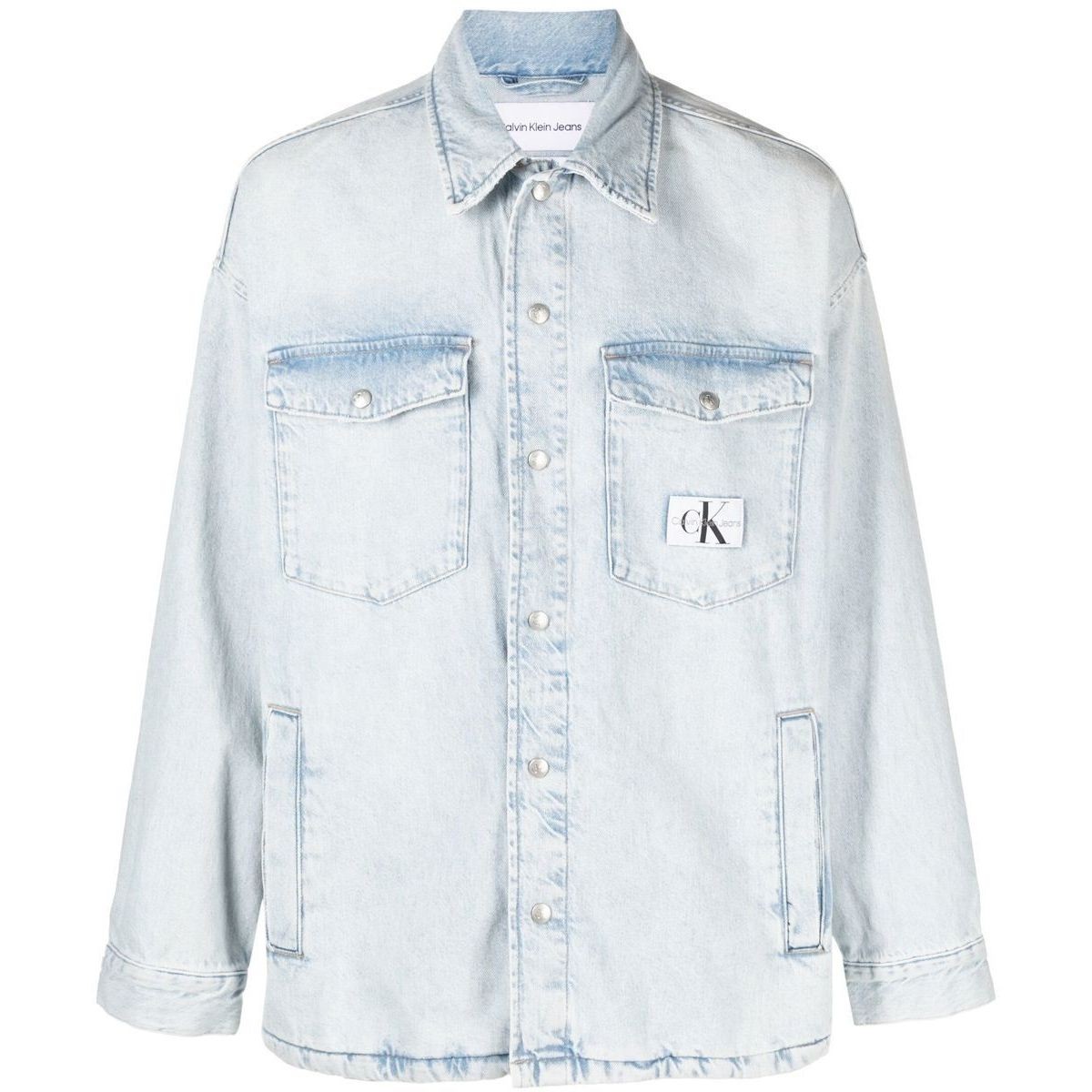 CALVIN KLEIN JEANS Džinsinis švarkas vyrams, Mėlyna, Oversized utility shirt jacket 1