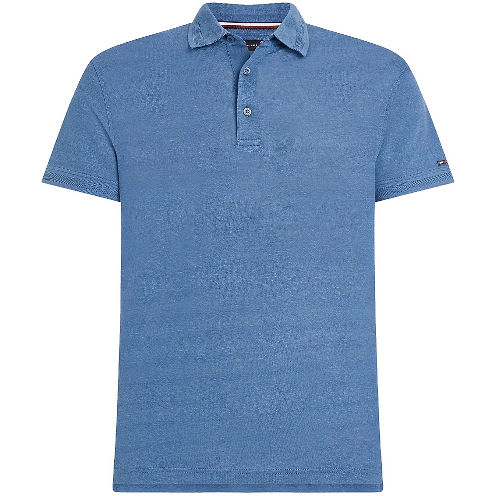 TOMMY HILFIGER Polo marškiniai trumpos rank. vyrams, Mėlyna, Dc premium linen polo 1