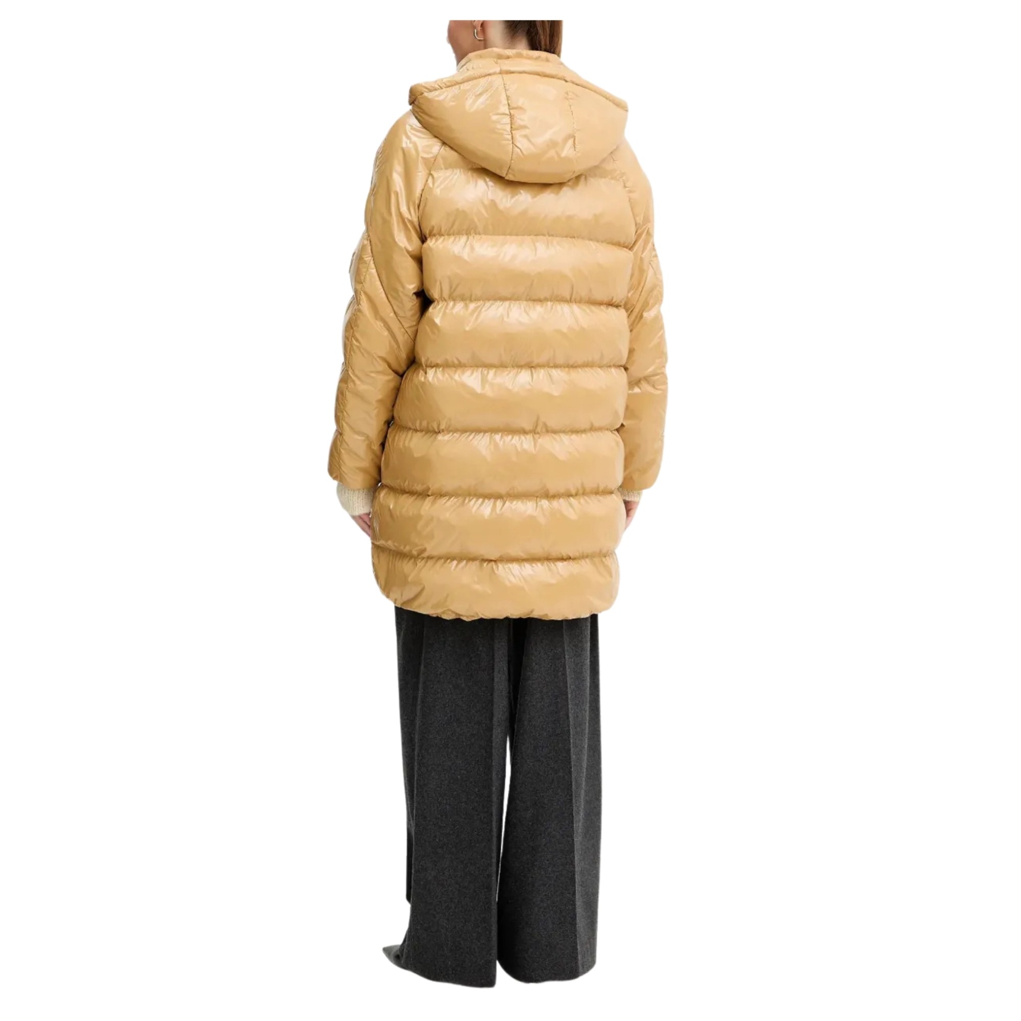 PINKO Pūkinė striukė moterims, Ruda, Burro quilted jacket 3
