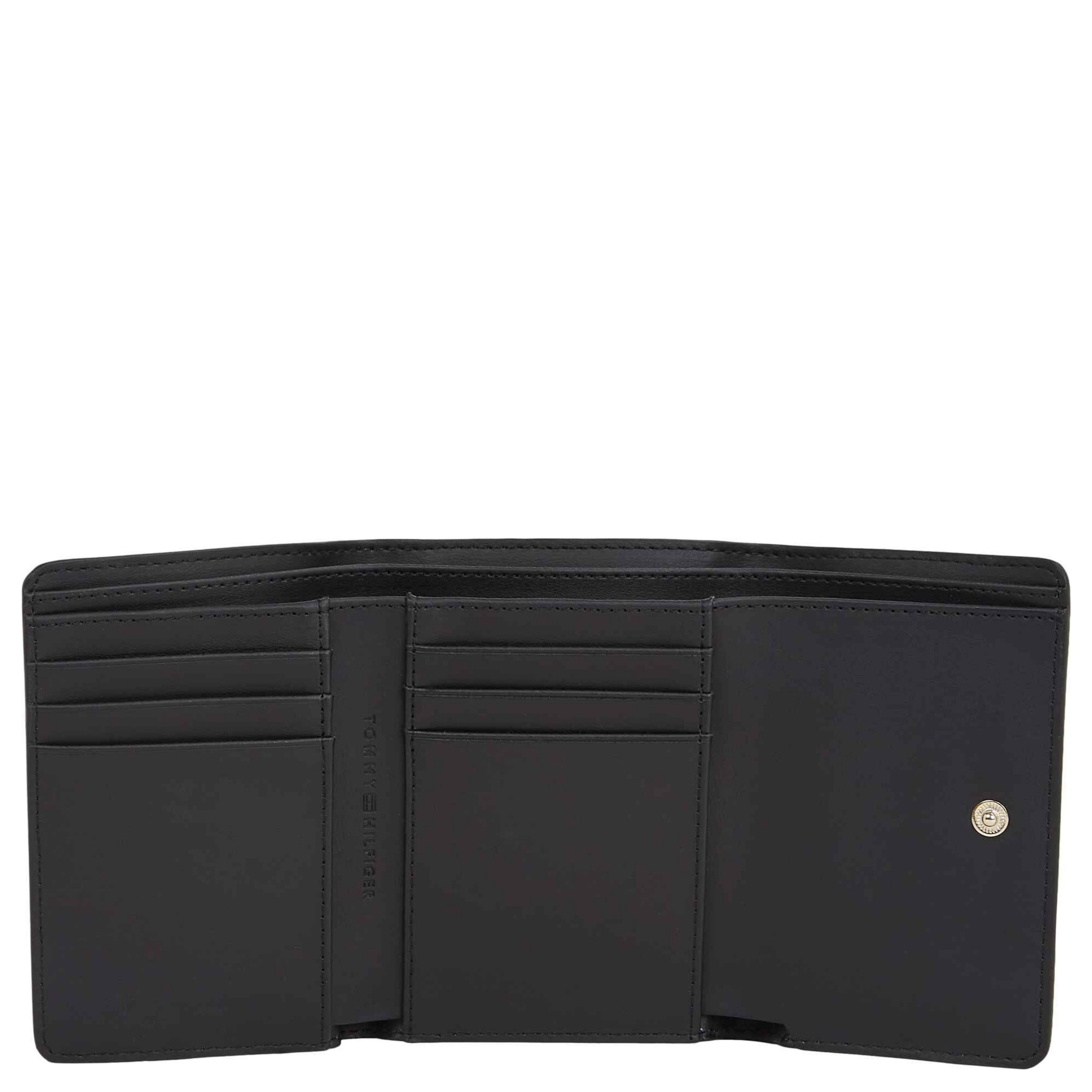 TOMMY HILFIGER Piniginė moterims, Juoda, TH flag trifold 4