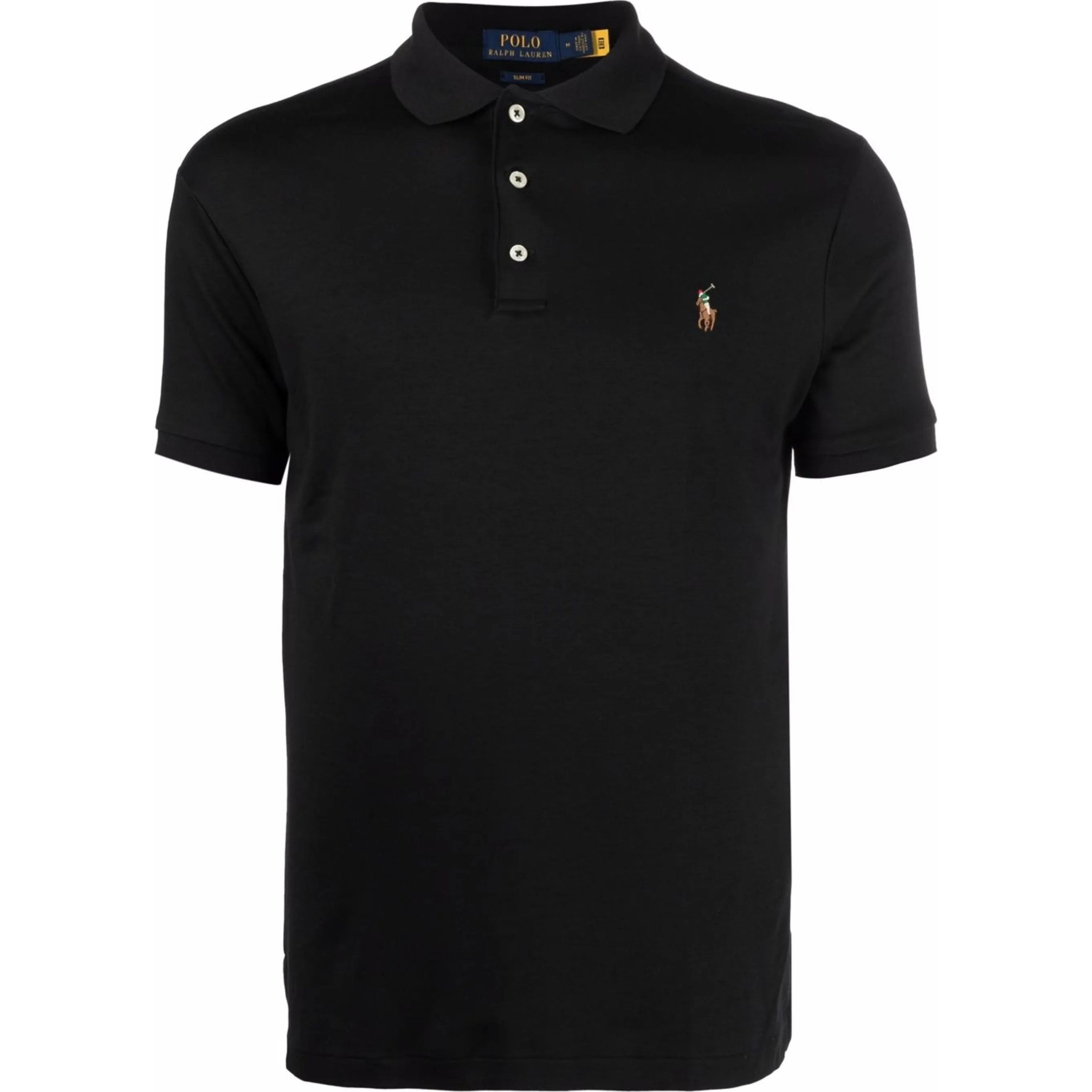 POLO RALPH LAUREN Polo marškiniai trumpos rank. vyrams, Juoda, Short sleeve knit