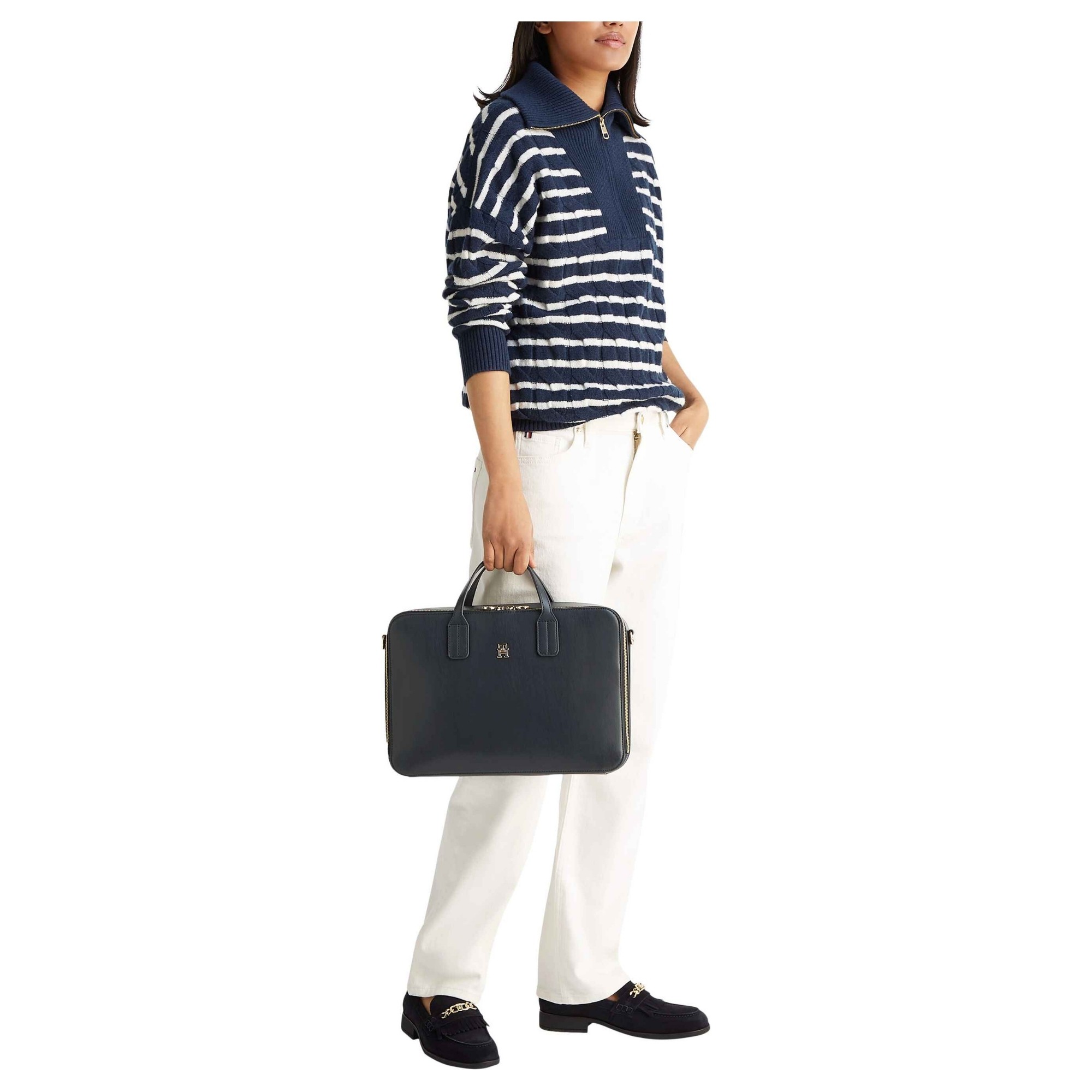 TOMMY HILFIGER Dėklas kompiuteriui moterims, Mėlyna, TH icon laptop bag 5