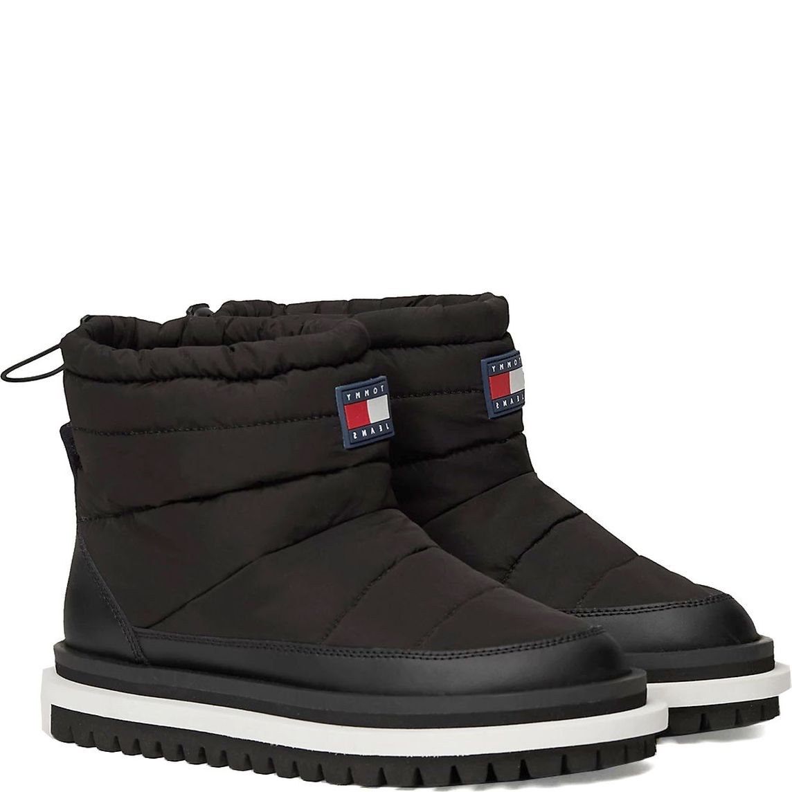 TOMMY JEANS Pašiltinti aulinukai moterims, Juoda, Padded flat boot 1