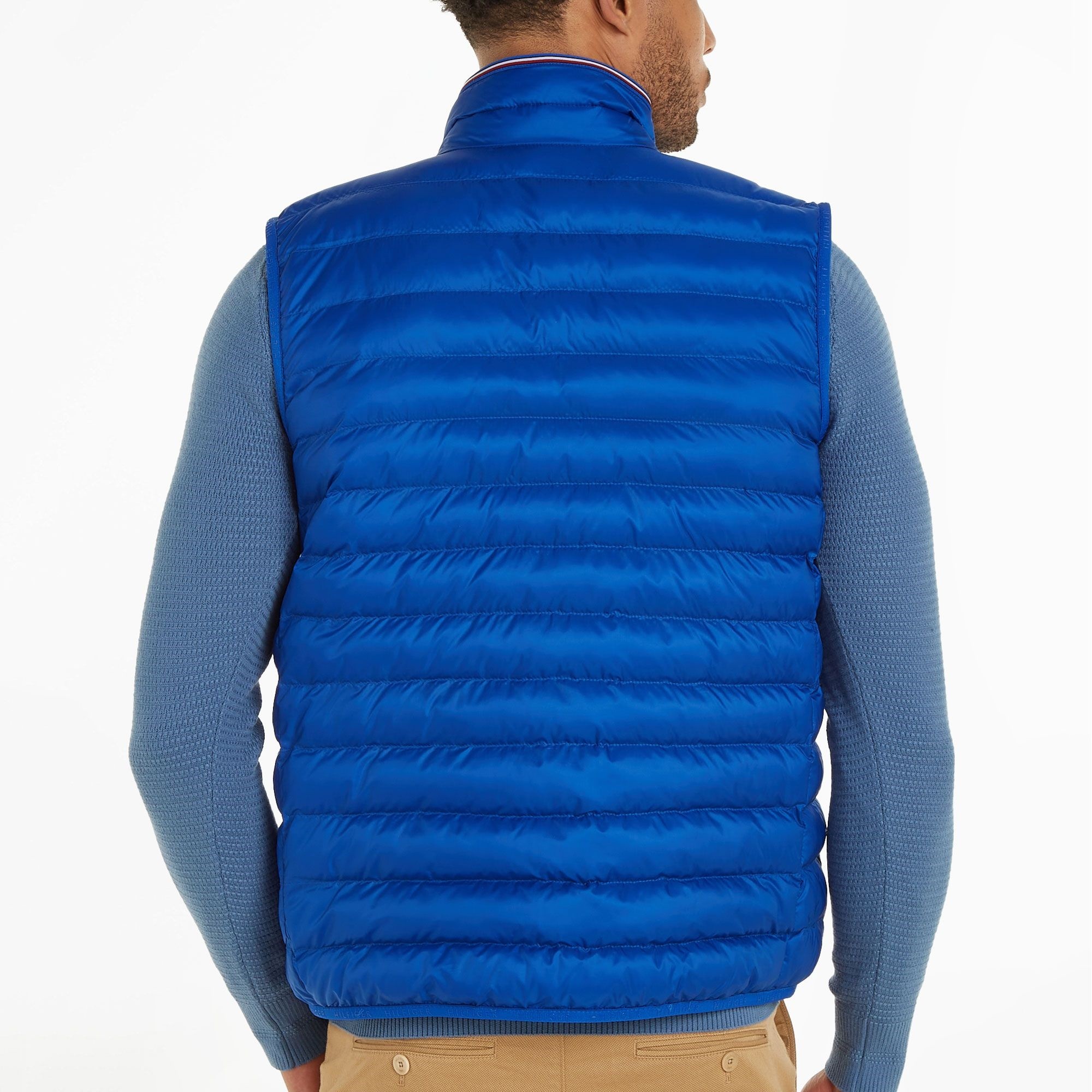 TOMMY HILFIGER Pūkinė liemenė vyrams, Mėlyna, Packable recycled vest 4