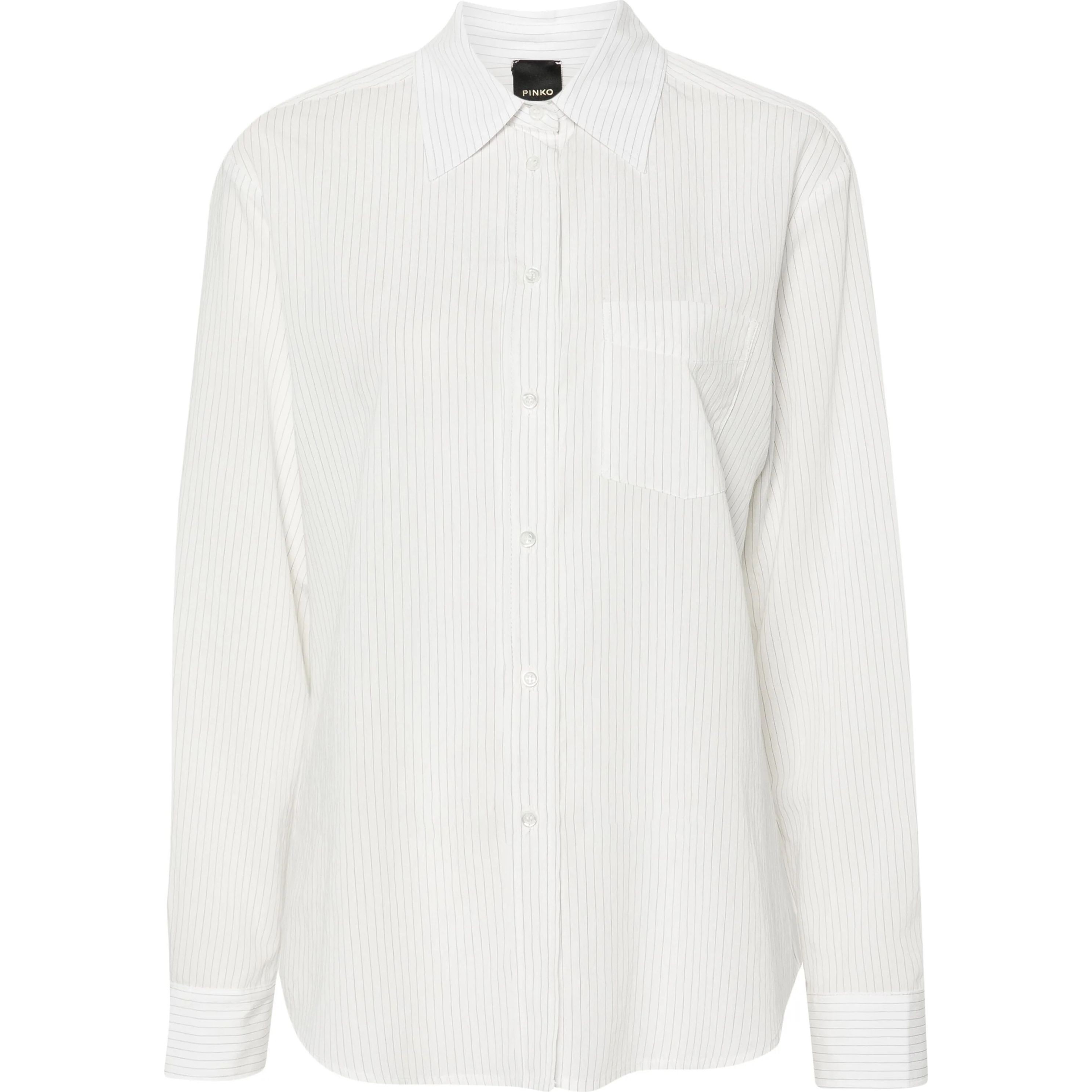 PINKO Marškiniai ilgomis rankovėmis moterims, Balta, Shirts, PIN103708A273-ZZ1