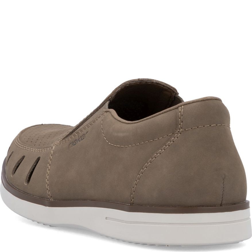 RIEKER Loaferiai vyrams, Ruda, Slipper 4