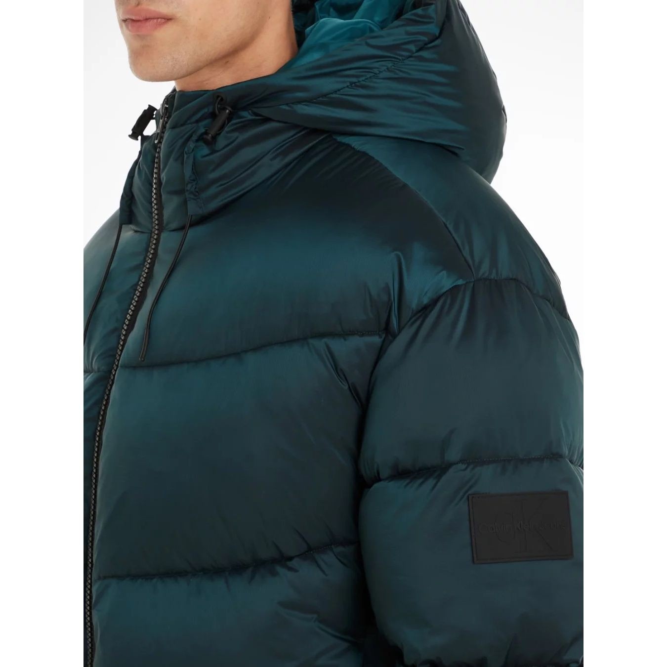 CALVIN KLEIN JEANS Pūkinė striukė vyrams, Mėlyna, Two tone ripstop puffer 4