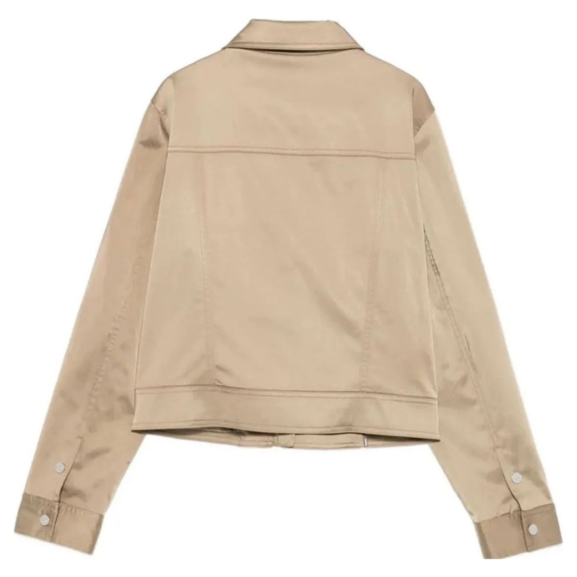 DKNY Striukė moterims, Smėlio, L/s sateen trucker jacket 2