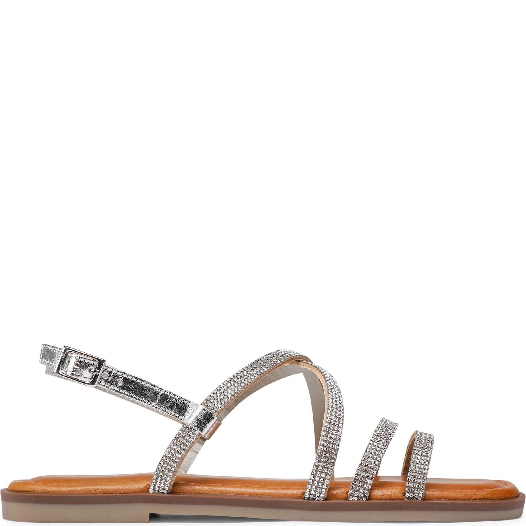 TAMARIS Basutės moterims, Sidabrinė, SANDALS 2