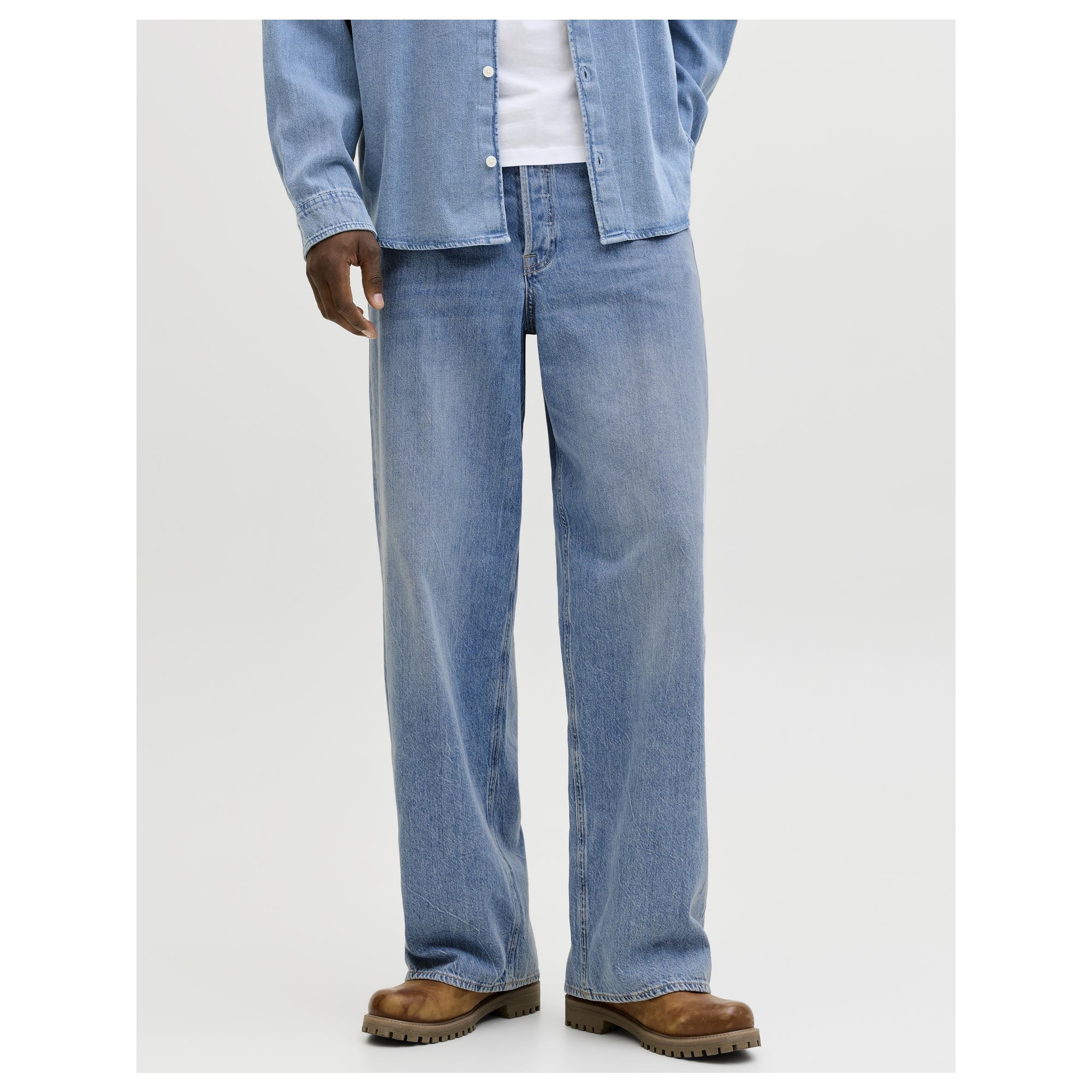 JACK & JONES Platūs džinsai vyrams, Mėlyna, Dave 5