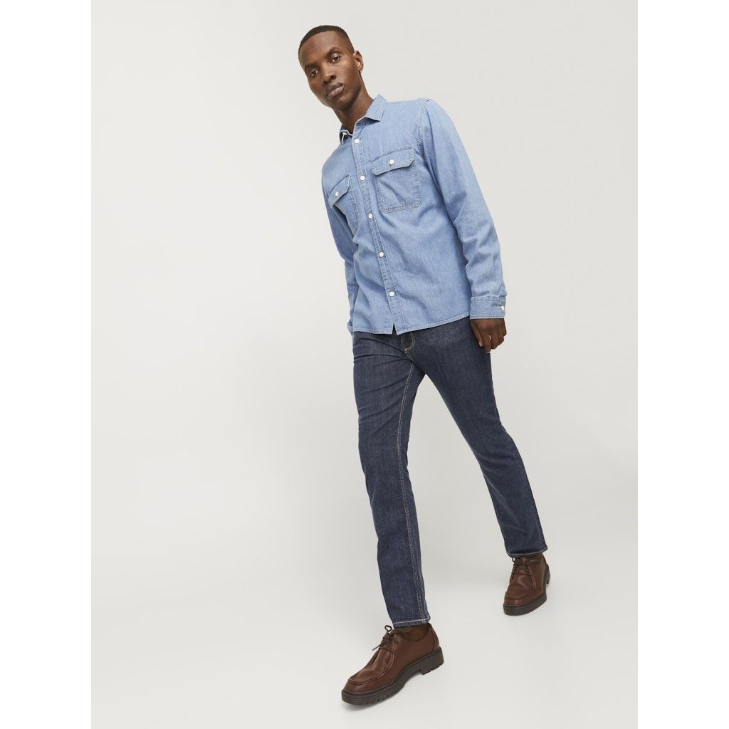 JACK & JONES Comfort džinsai vyrams, Mėlyna, Clark 8
