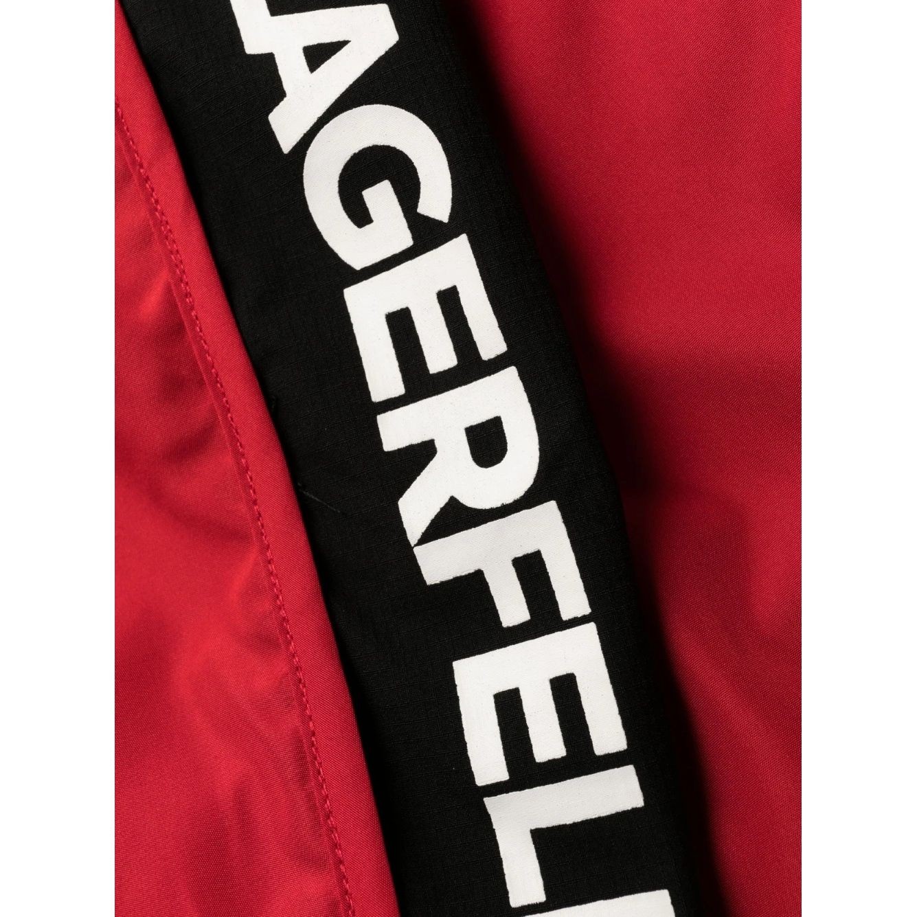 KARL LAGERFELD Apatinė kostiumėlio dalis vyrams, Raudona, Tape short boardshorts 3