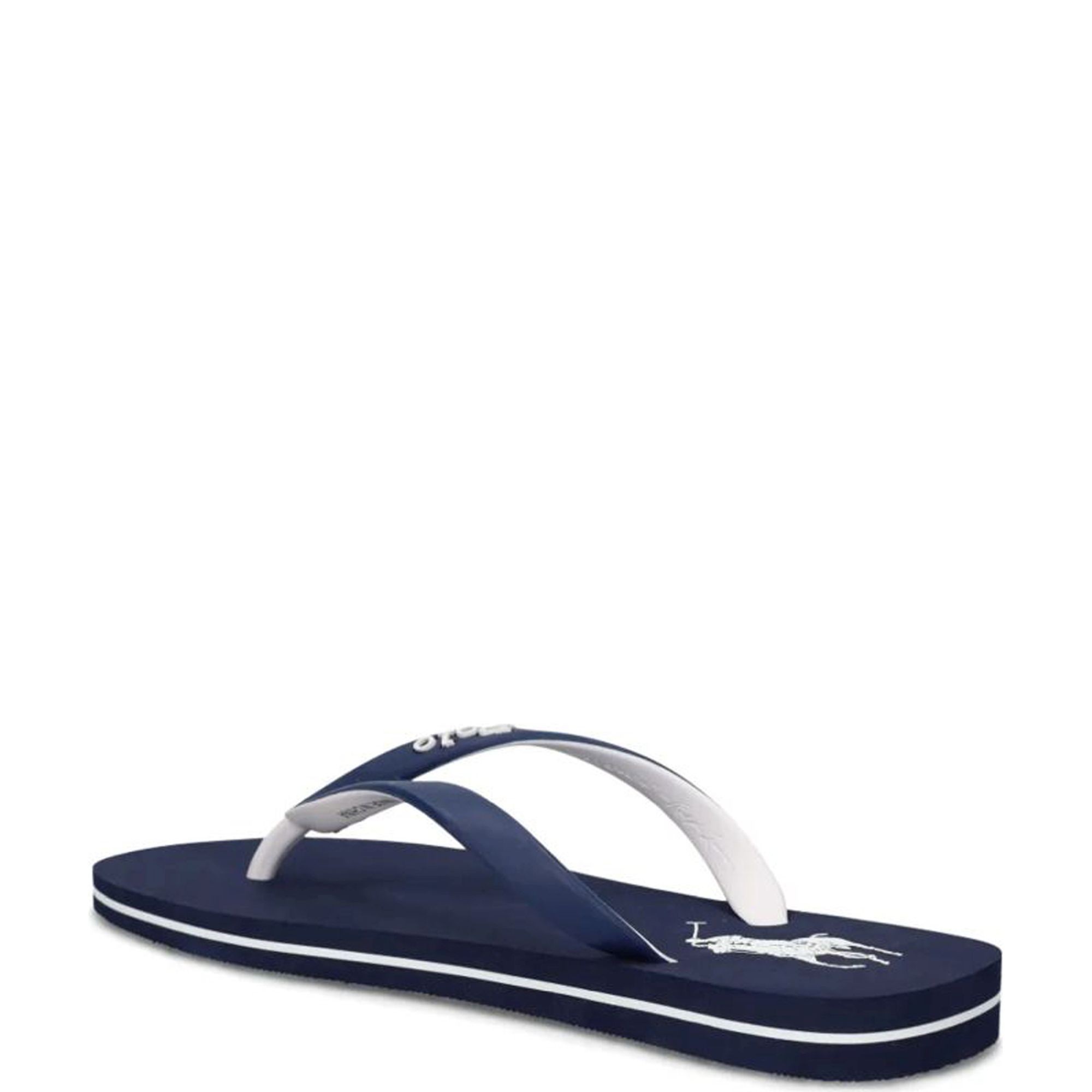 POLO RALPH LAUREN Pliažo šlepetės per pirštą vyrams, Mėlyna, Flip flop bolt sandals 3