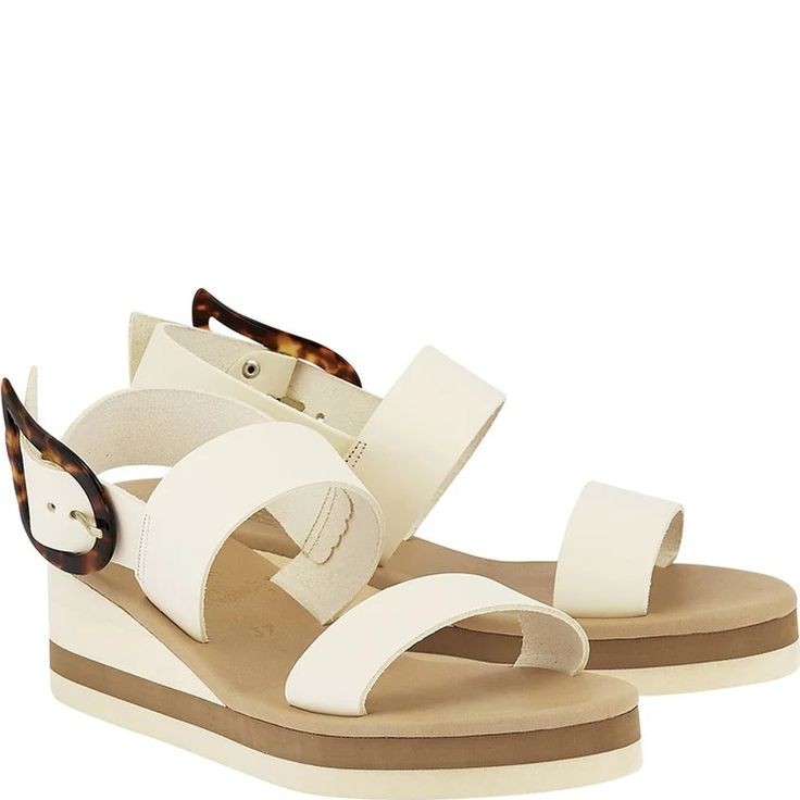 ANCIENT GREEK SANDAL Basutės moterims, Balta, Clio rainbow vachetta sandals 1
