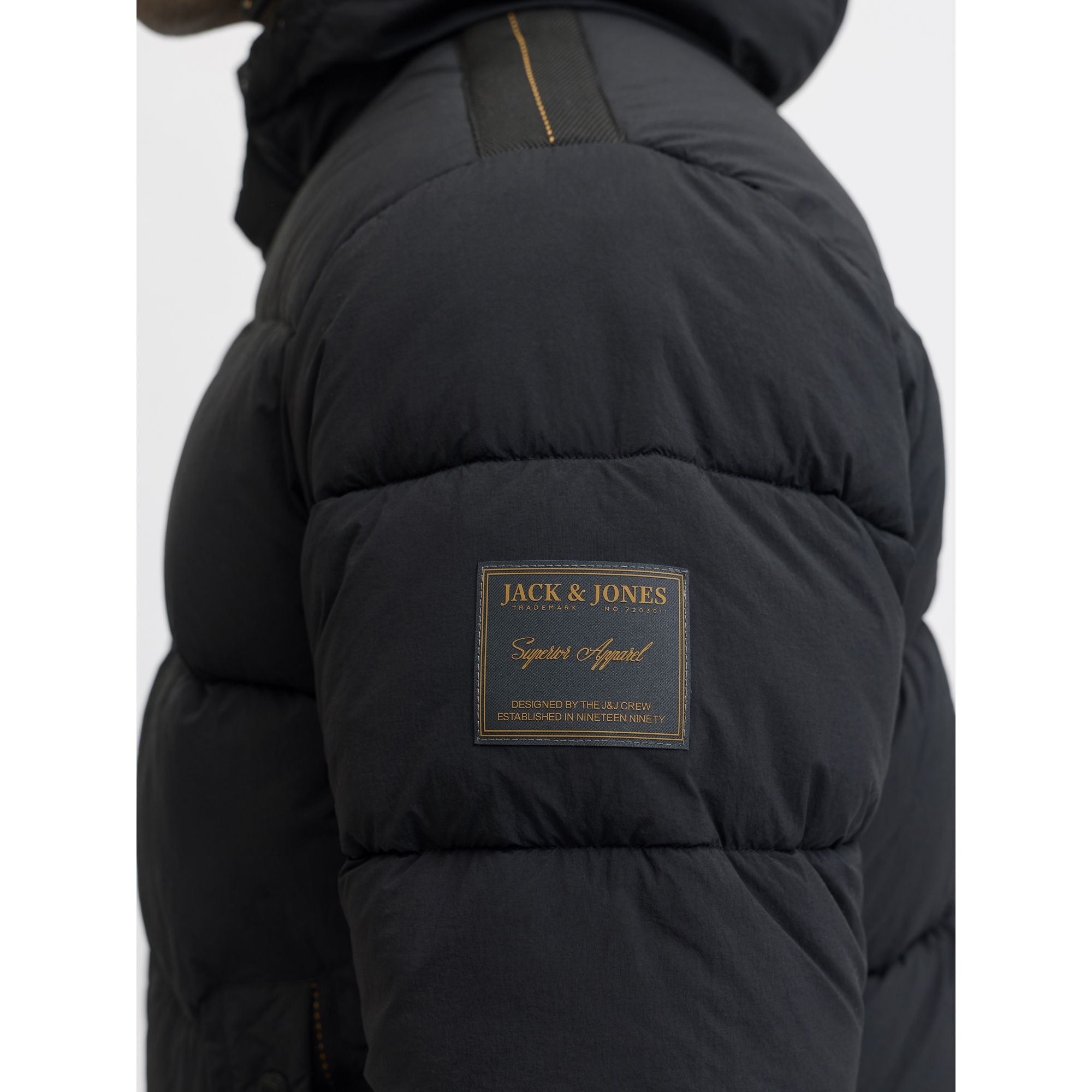 JACK & JONES Pūkinė striukė vyrams, Juoda, Detroit 5