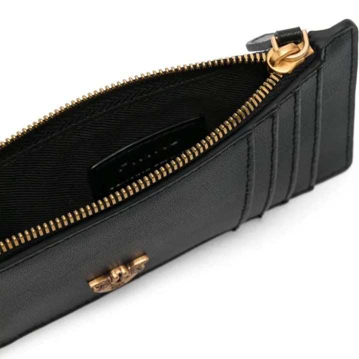 PINKO Kortelių dėklas moterims, Juoda, Airone cardholder 3