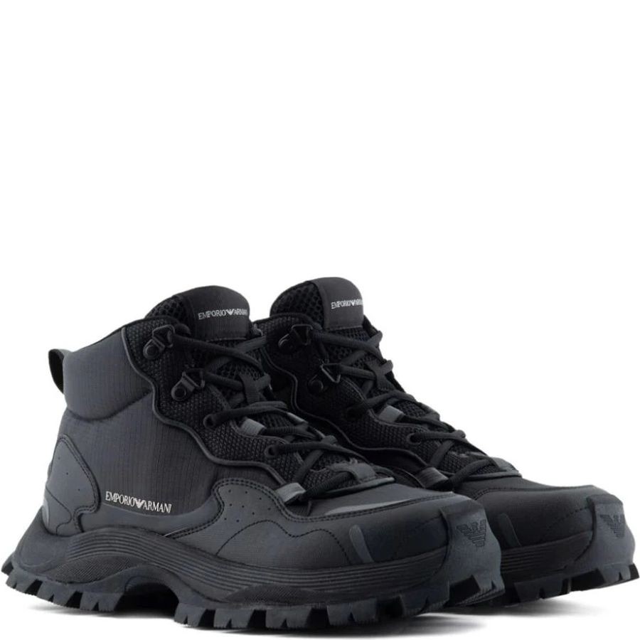 EMPORIO ARMANI Sportiniai bateliai vyrams, Juoda, Sneaker 2