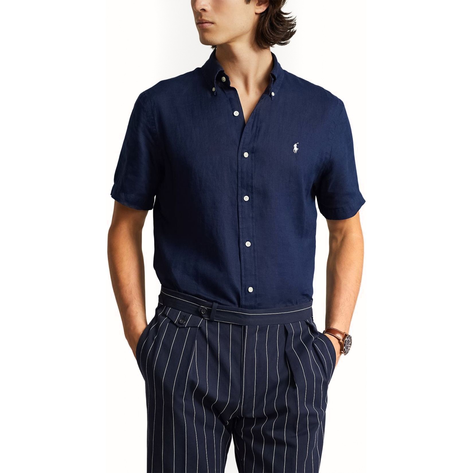 POLO RALPH LAUREN Marškiniai trump. rankovėmis vyrams, Mėlyna, Short sleeve sport shirt 2