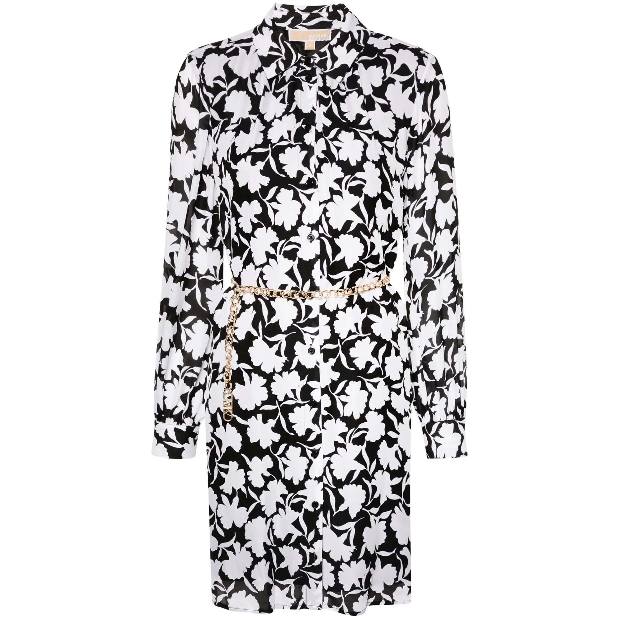 MICHAEL KORS Mini suknelė moterims, Juoda, Pop shadow mini dress 1