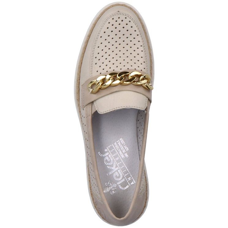 RIEKER Loaferiai moterims, Smėlio, LOAFERS 4