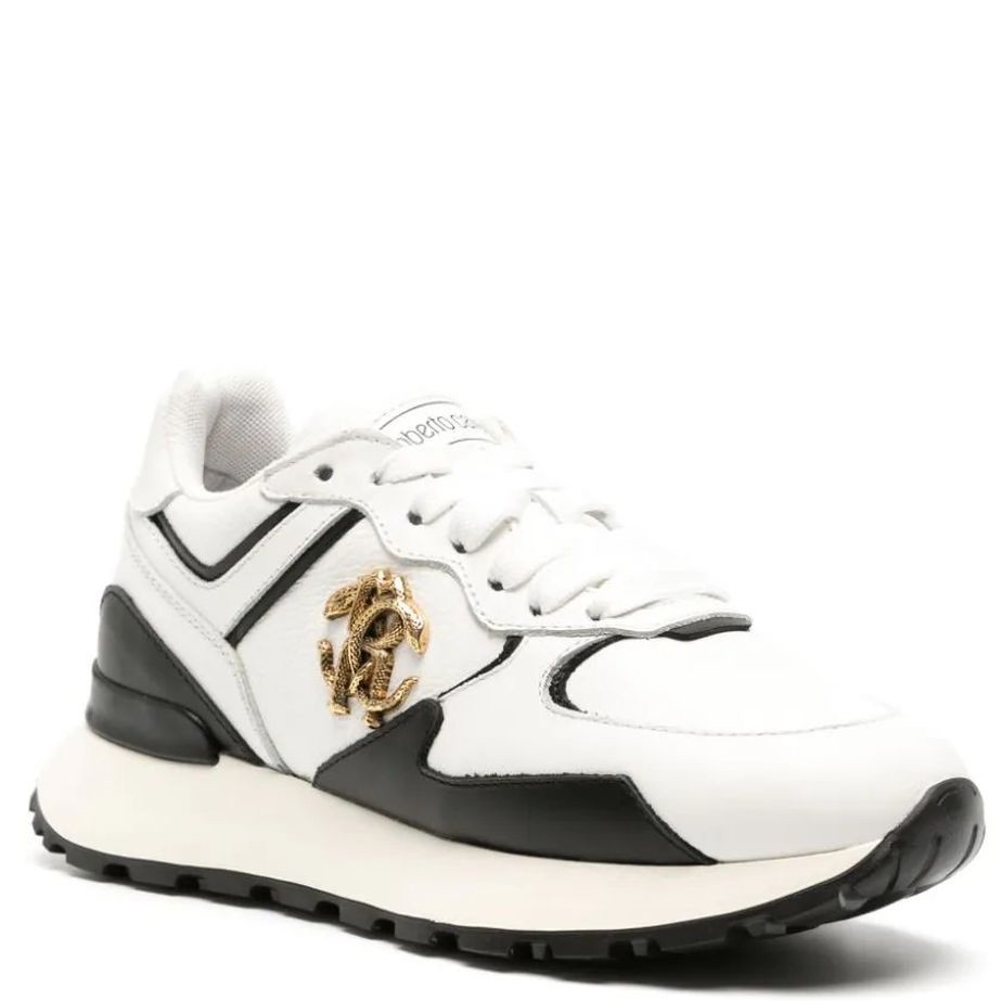 ROBERTO CAVALLI Laisvalaikio bateliai moterims, Balta, Sneakers 1