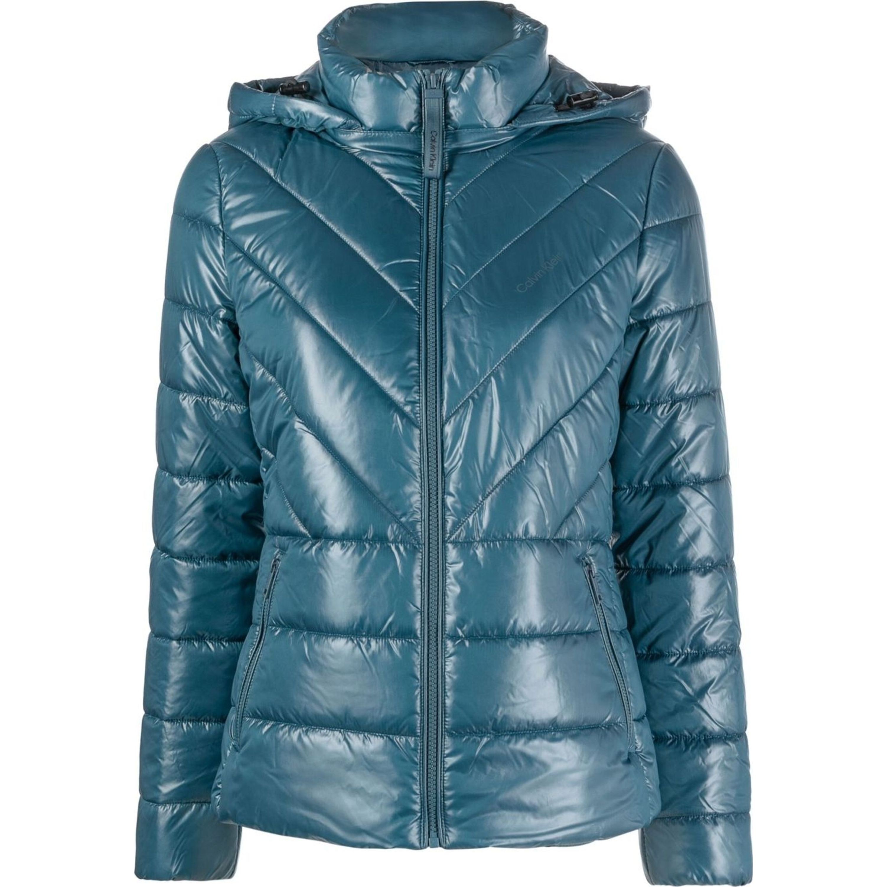 CALVIN KLEIN Pūkinė striukė moterims, Mėlyna, Recycled padded jacket 1