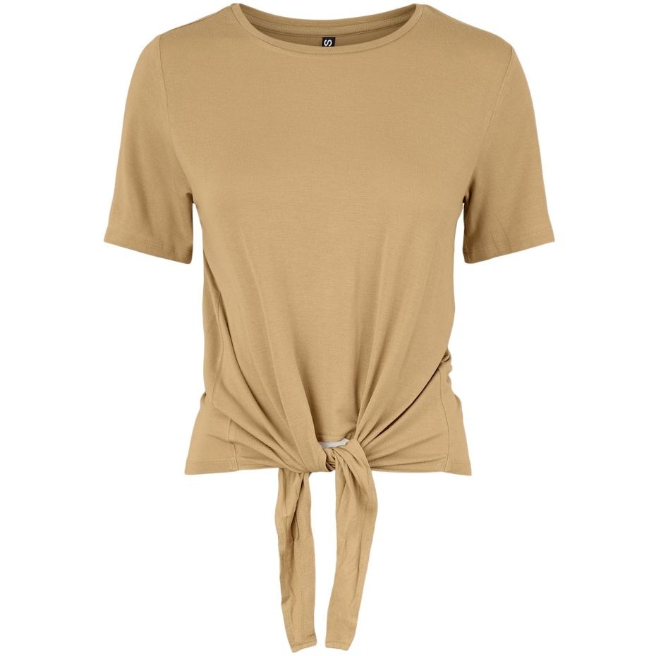 PIECES Midi sijonas moterims, Ruda, PCNEORA SS TIE TEE SA