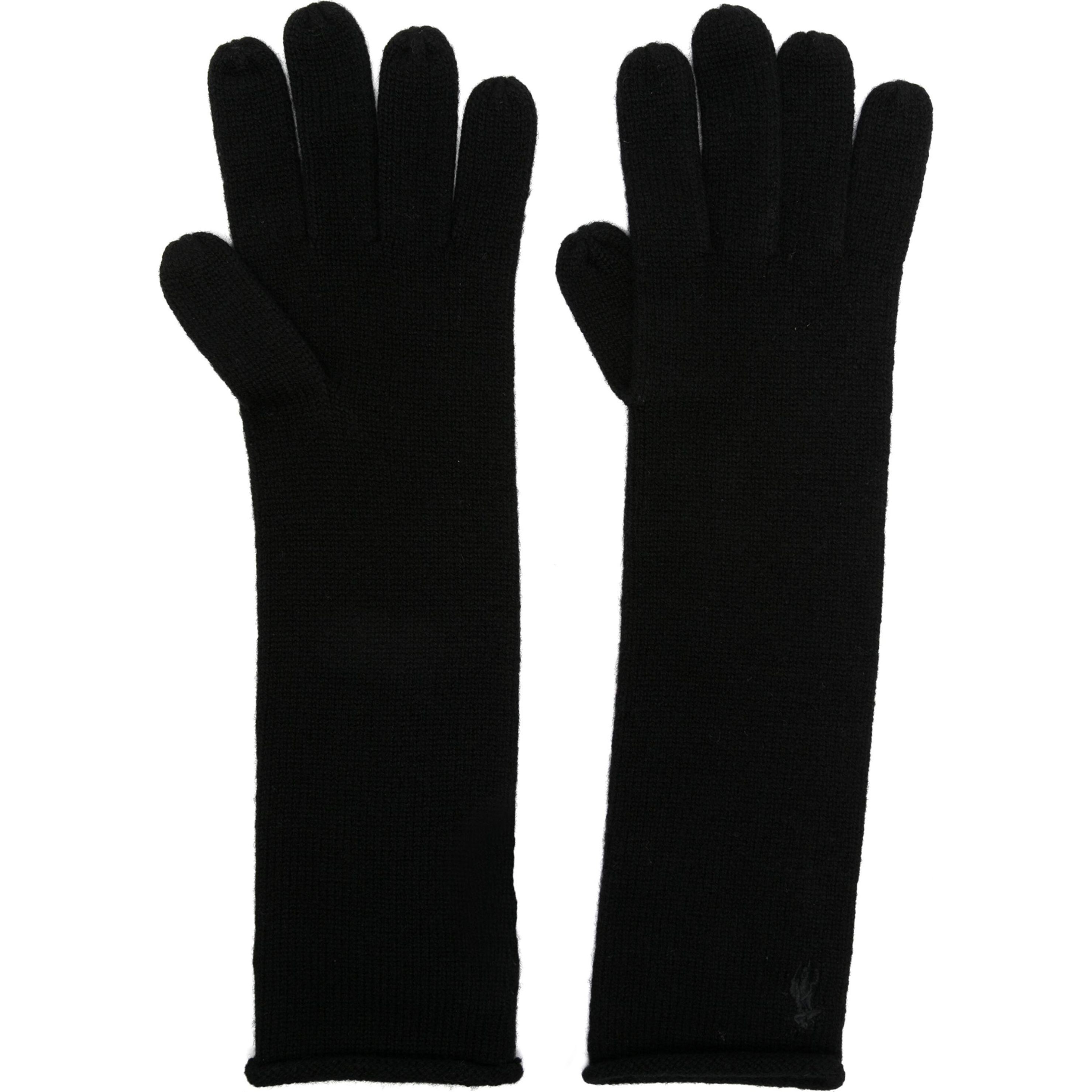 POLO RALPH LAUREN Pirštuotos pirštinės moterims, Juoda, Long glove 1