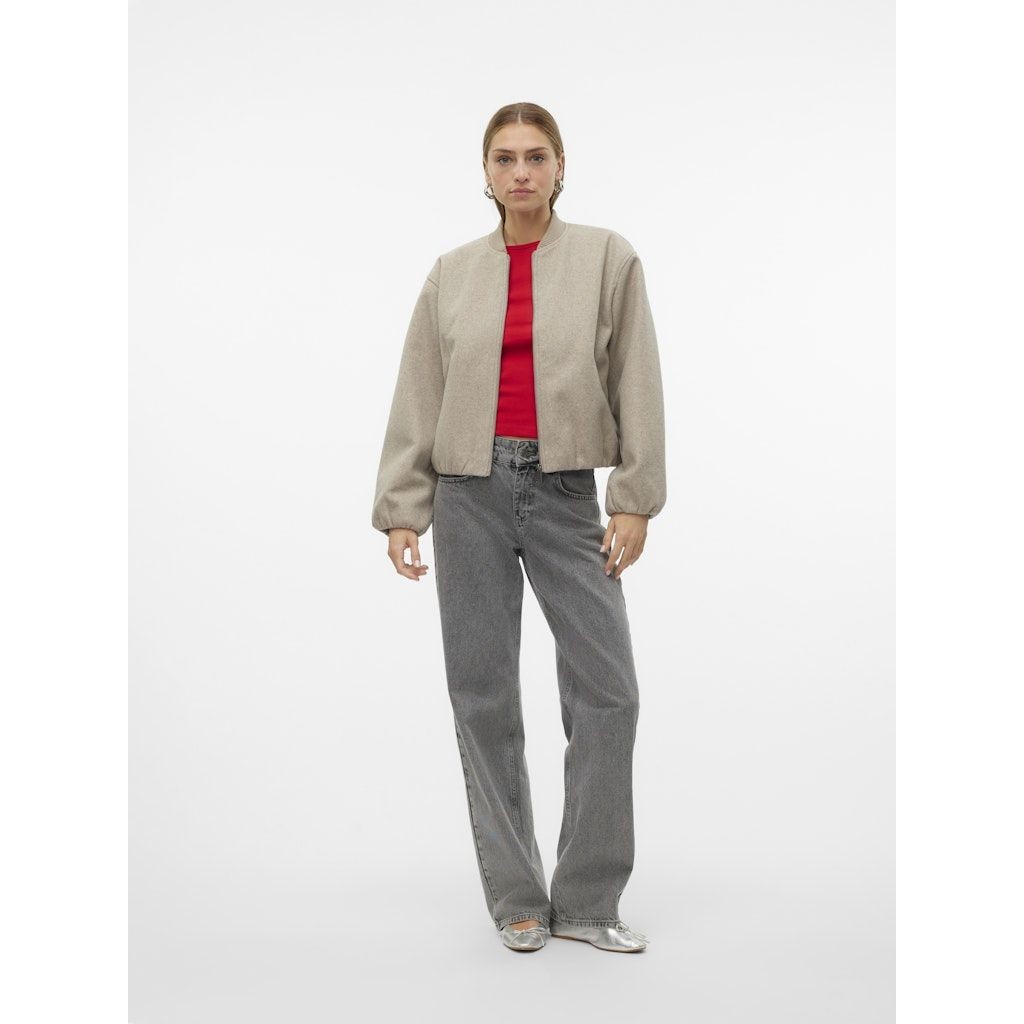 VERO MODA Bomberis moterims, Ruda, Popbella short jacket 4