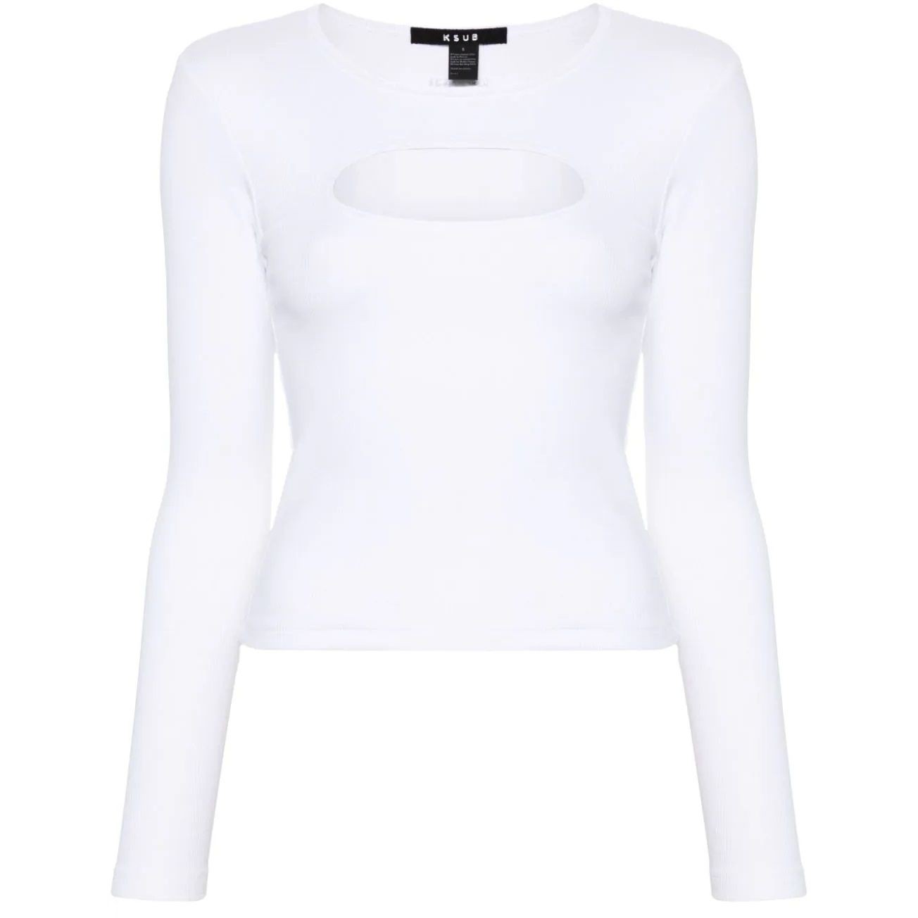 KSUBI Marškinėliai ilgom. rankovėmis moterims, Balta, Switch tee white 1