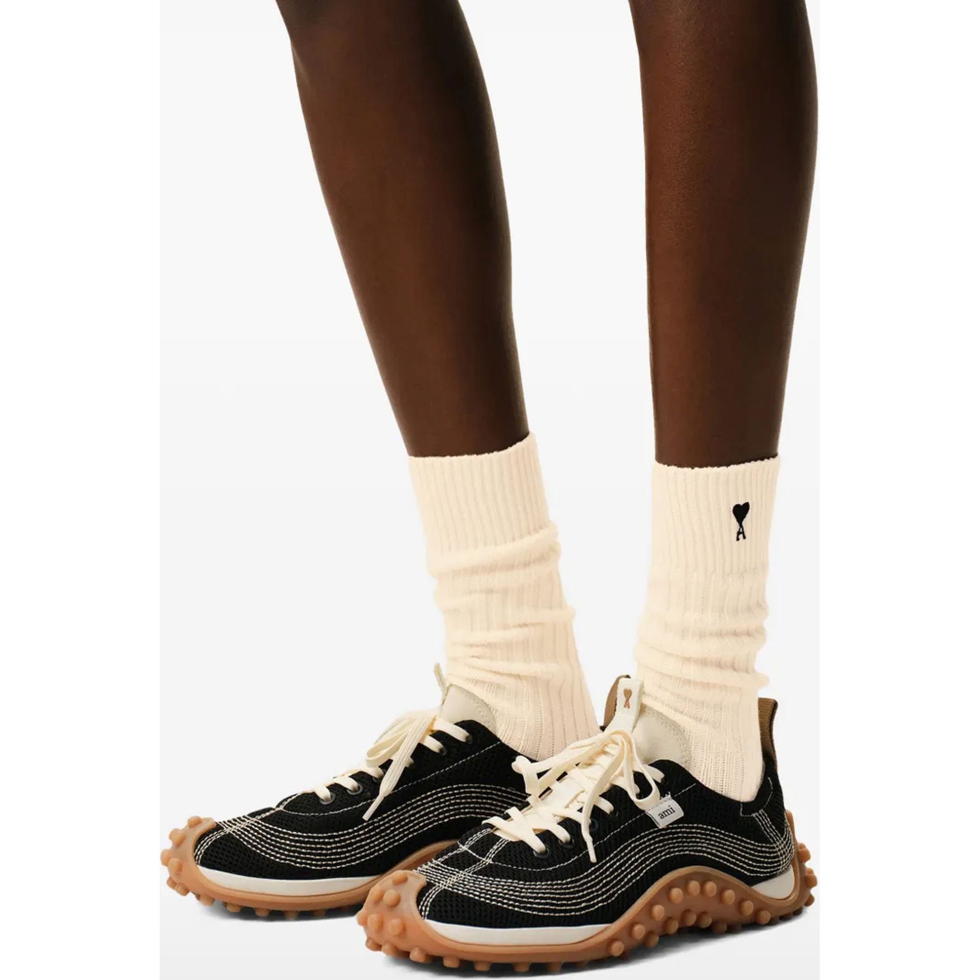AMI PARIS Kojinės, Mėlyna, Three pack black socks 3