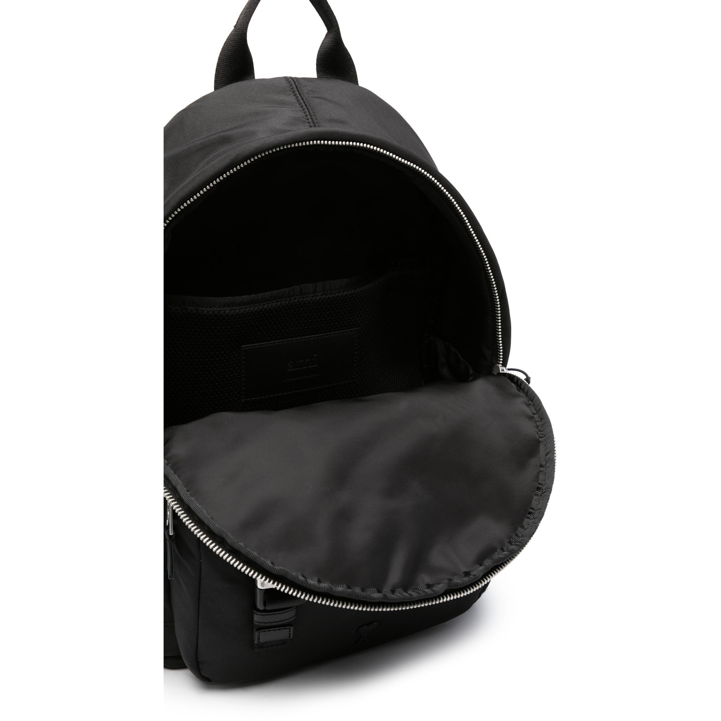 AMI PARIS Kuprinė, Juoda, Ami de coeur backpack 4
