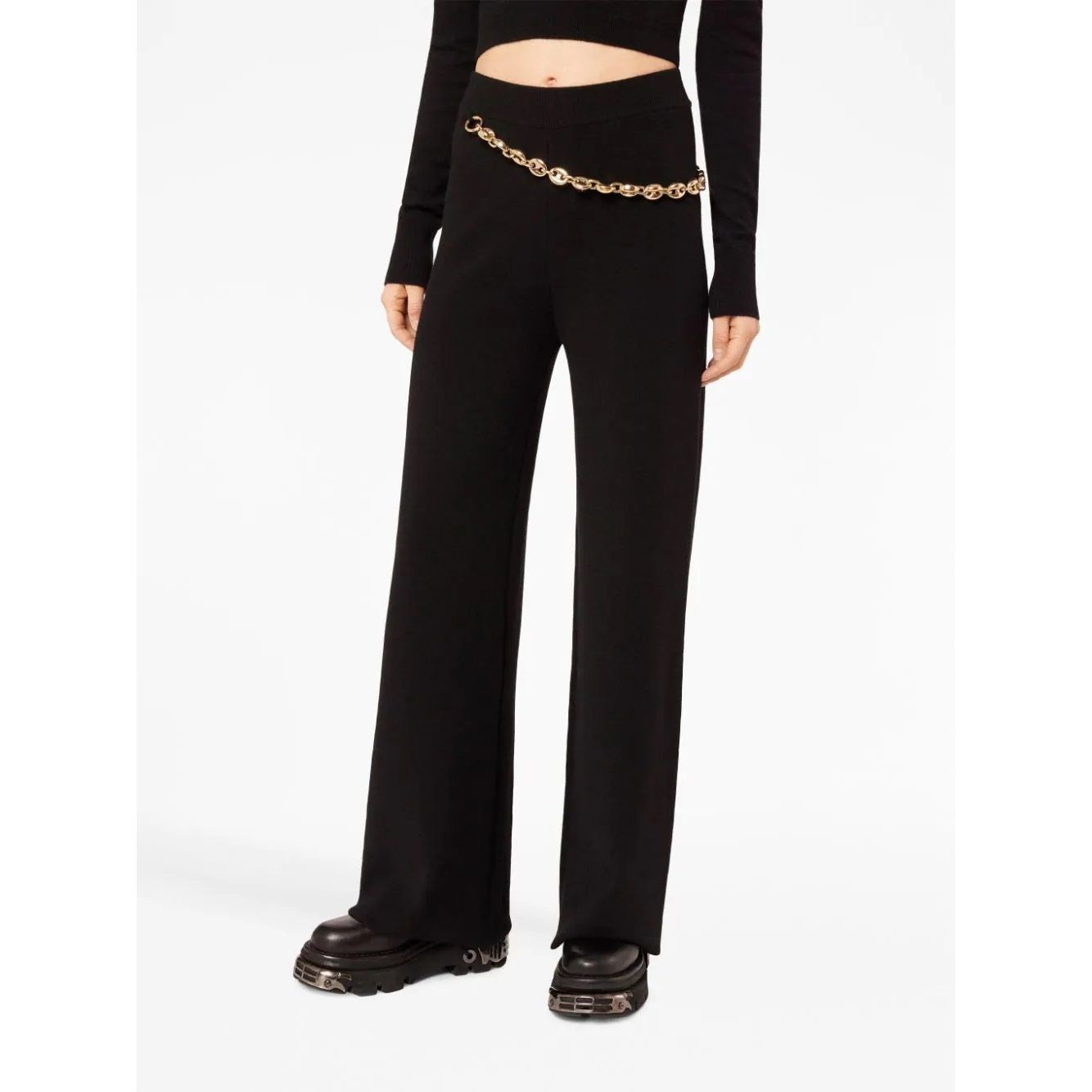 PACO RABANNE Kelnės moterims, Juoda, Pants 4