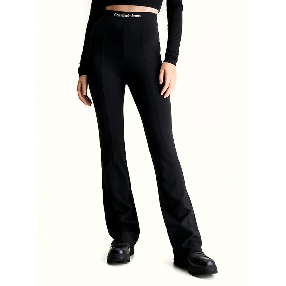 CALVIN KLEIN JEANS Tamprės moterims, Juoda, Logo elastic milano legging 2