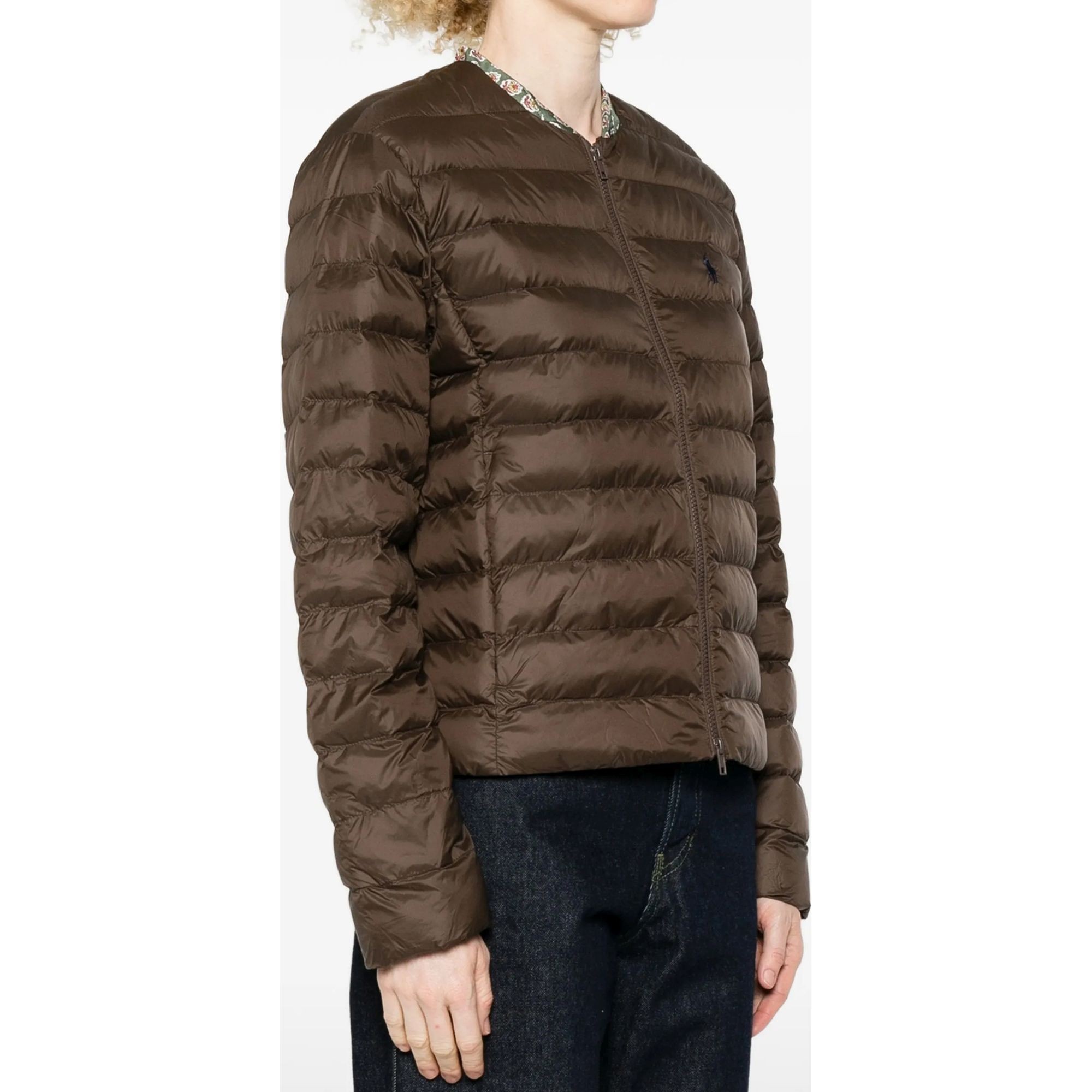 POLO RALPH LAUREN Pūkinė striukė moterims, Ruda, Woven-puffer-jacket 3