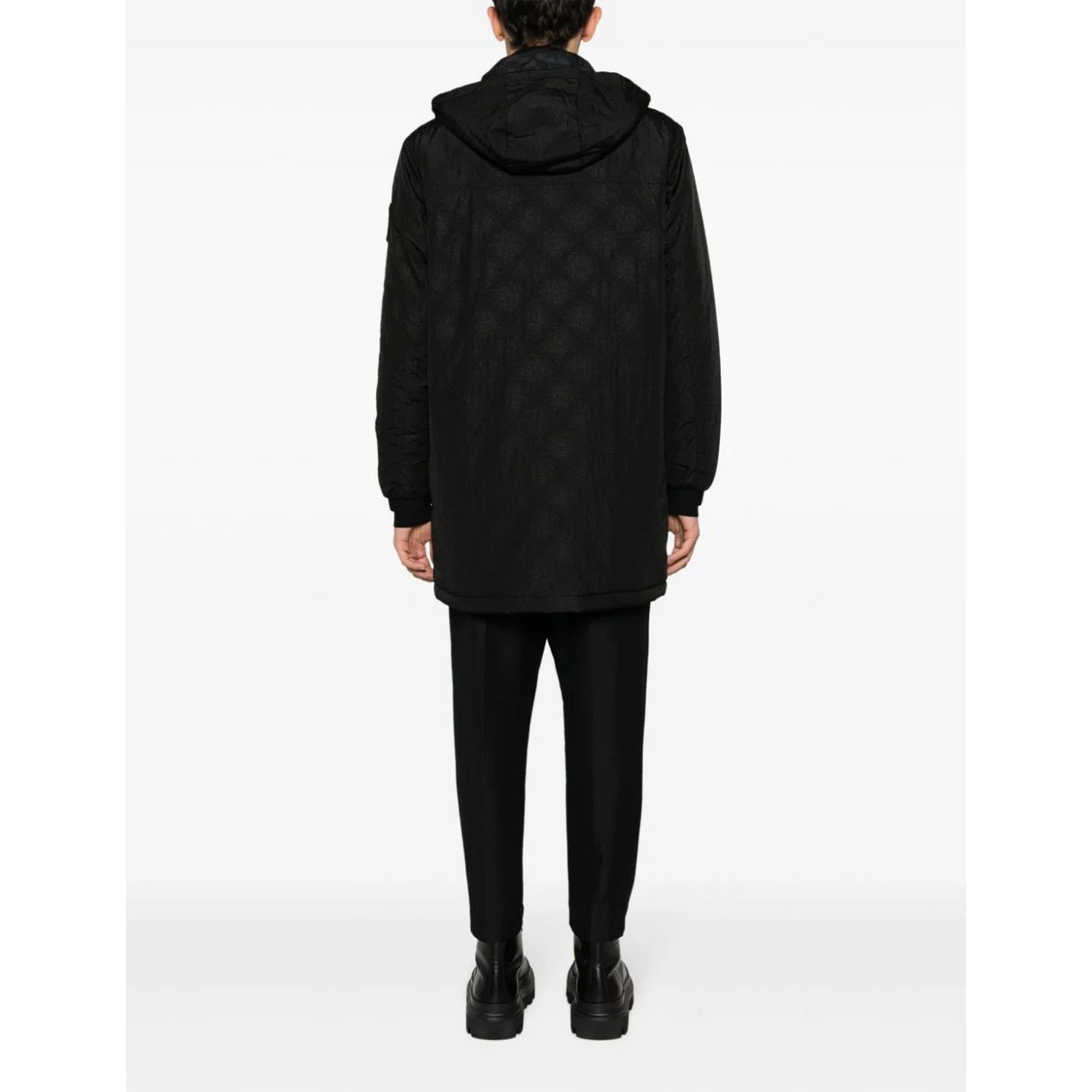 EA7 Pūkinis paltas vyrams, Juoda, Caban coat 4