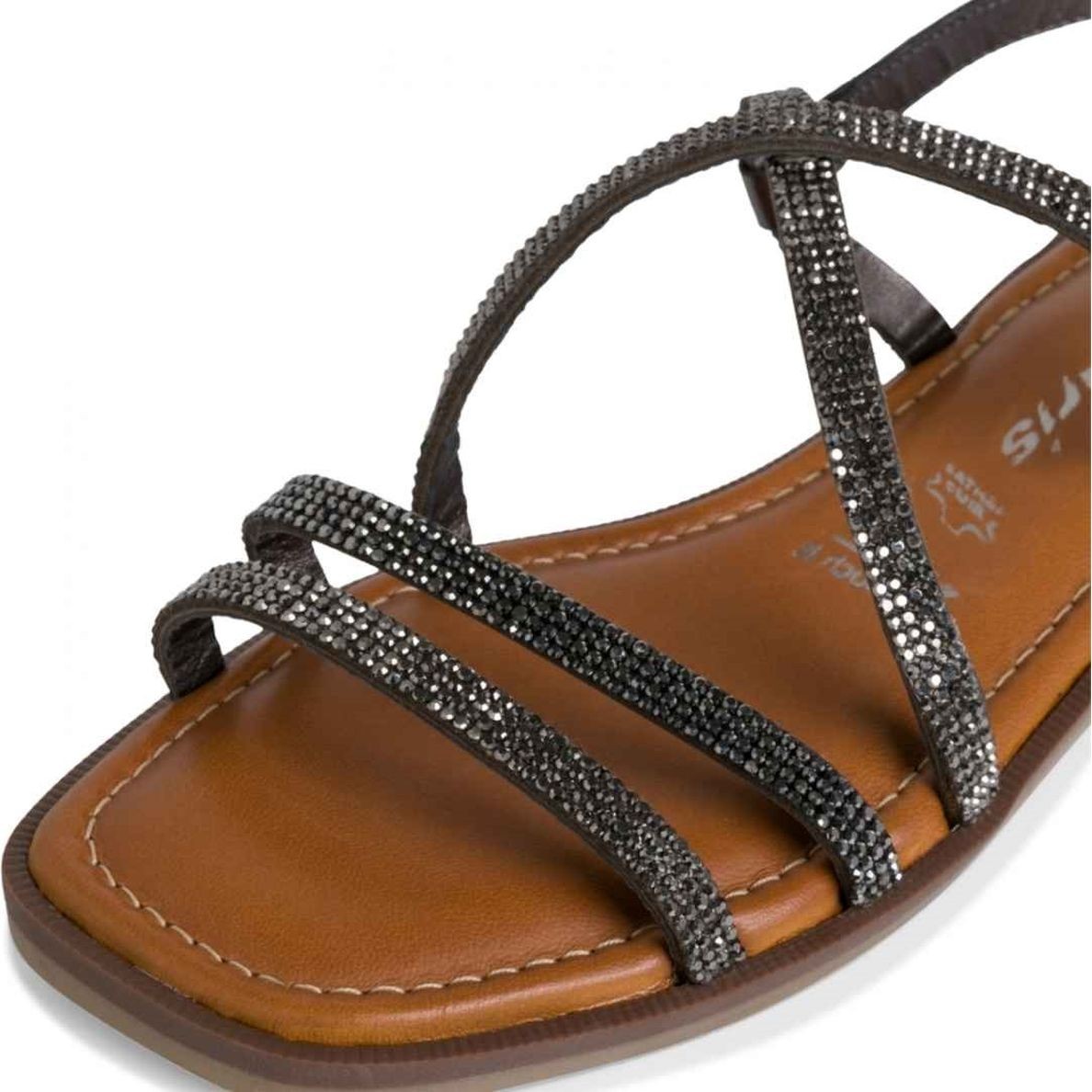 TAMARIS Basutės moterims, Juoda, SANDALS 4