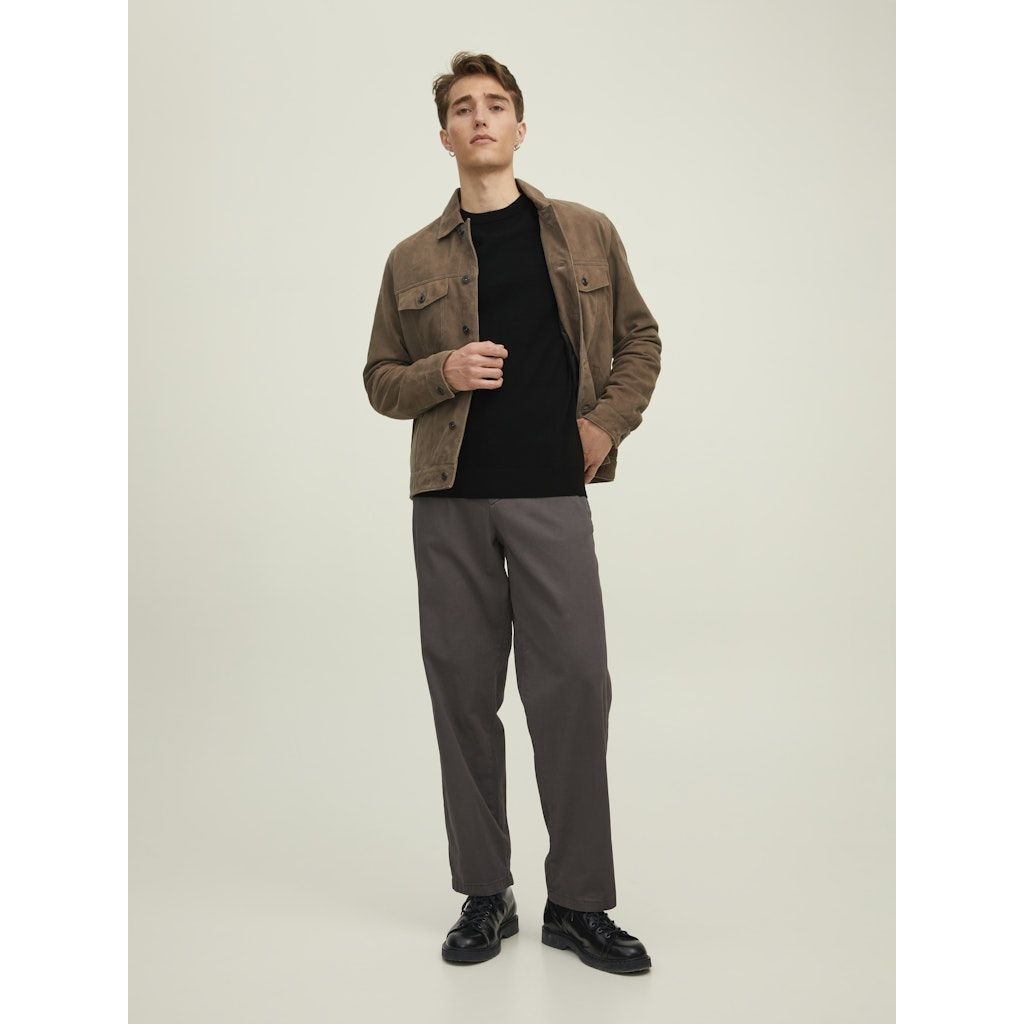 JACK & JONES Megztinis vyrams, Juoda, JPRBLABUSHWICK MERINO 4