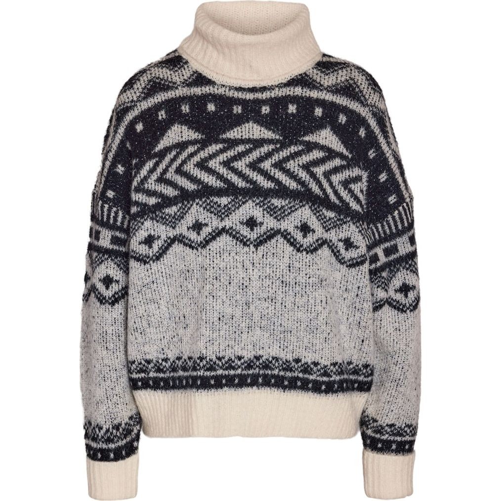 NOISY MAY Megztinis su kaklu moterims, Marga, Share roll neck knit 1