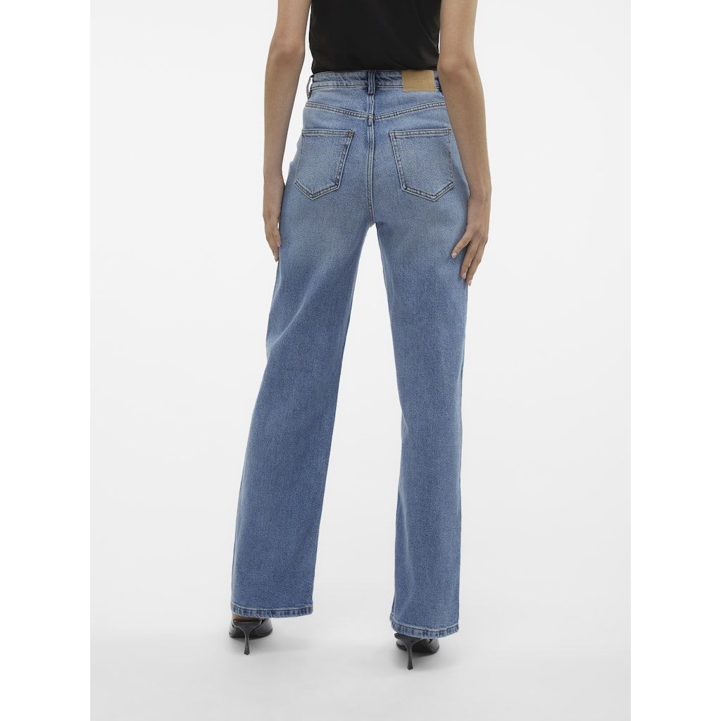 VERO MODA Platūs džinsai moterims, Mėlyna, Vmtessa wide leg 5