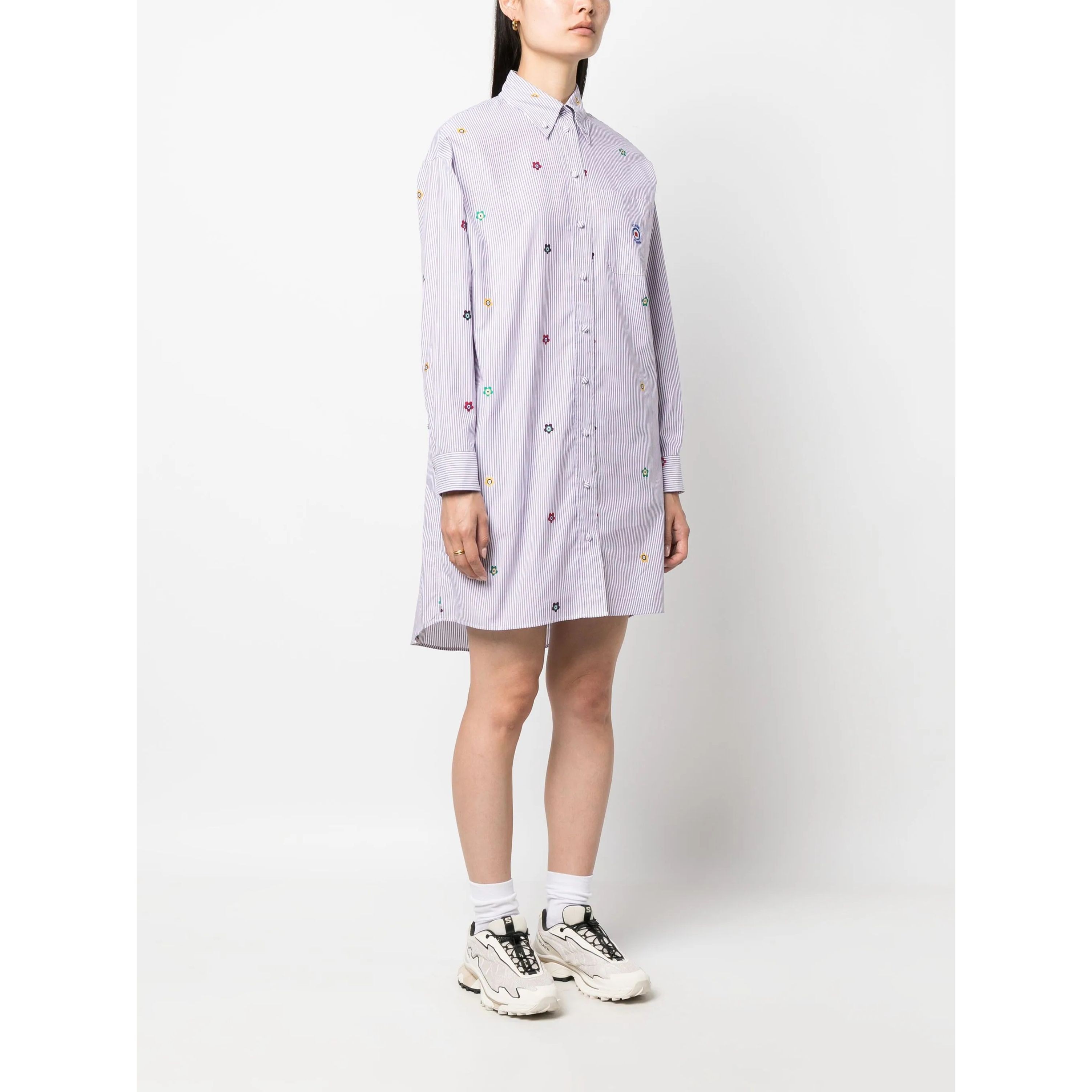 KENZO Mini suknelė moterims, Rožinė, Kenzo target shirting dress 3