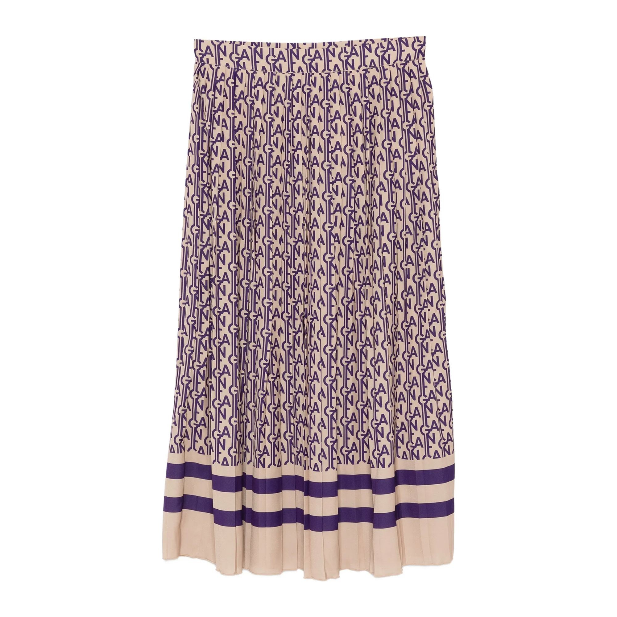 GANT Midi sijonas moterims, Violetinė, Monogram print skirt 1