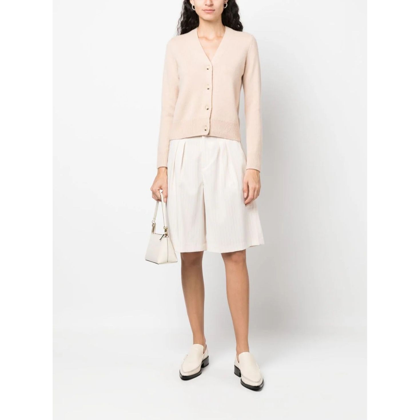 VINCE Kardiganas moterims, Ruda, Flat placket cardigan 2