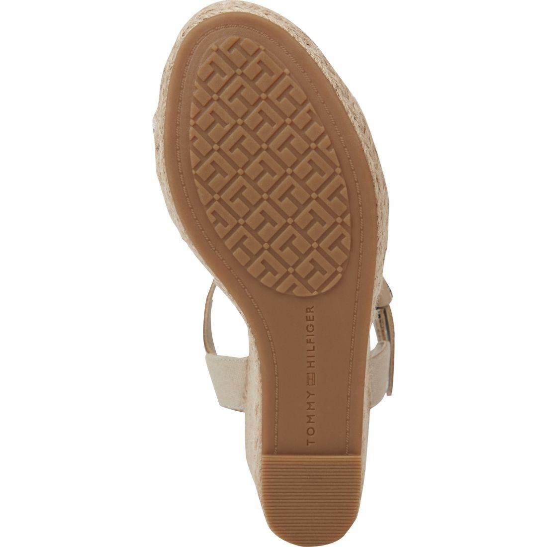 TOMMY HILFIGER Basutės moterims, Žalia, Seasonal webbing wedge sandals 4
