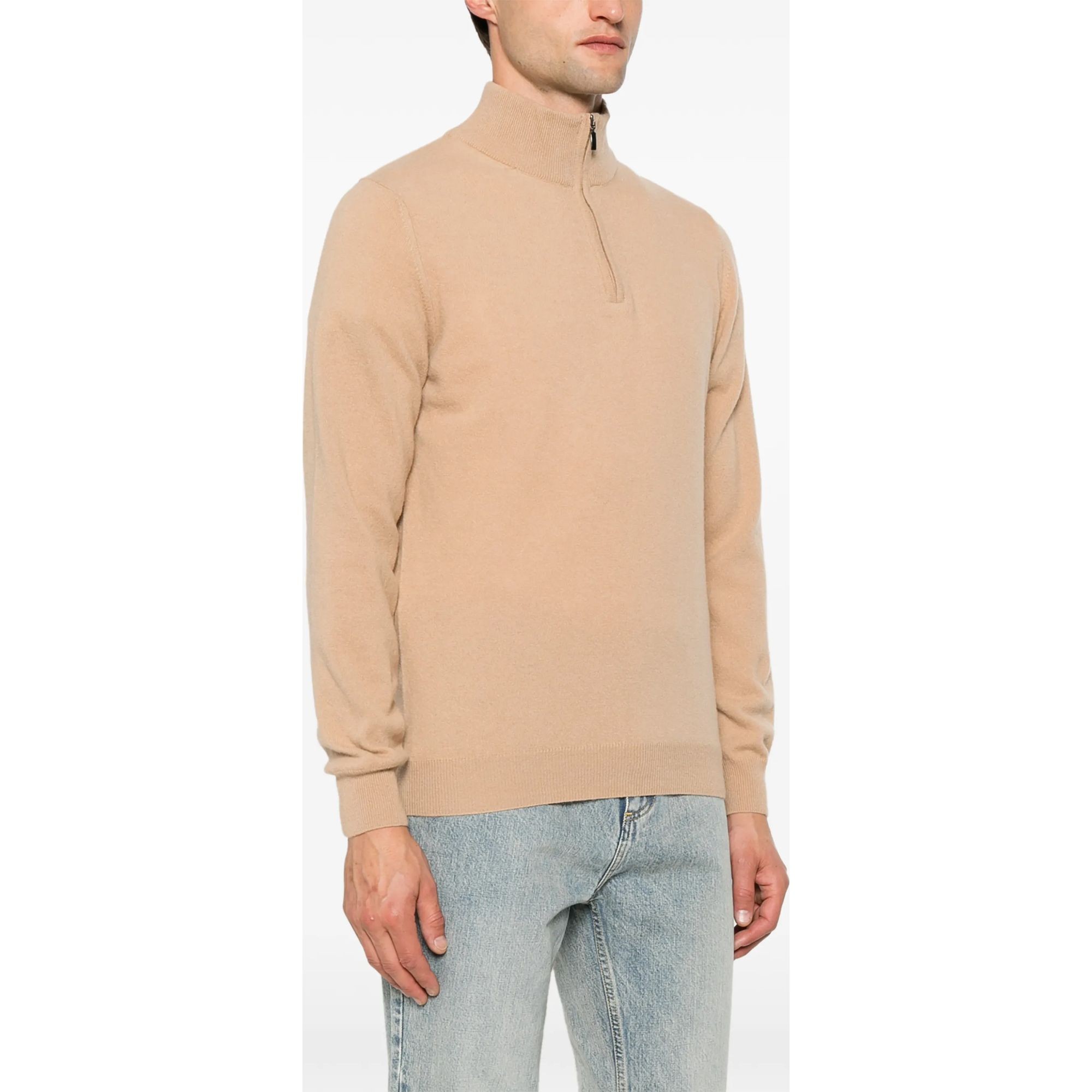 SERGIO MORETTI Megztinis su kaklu vyrams, Smėlio, Turtleneck 3