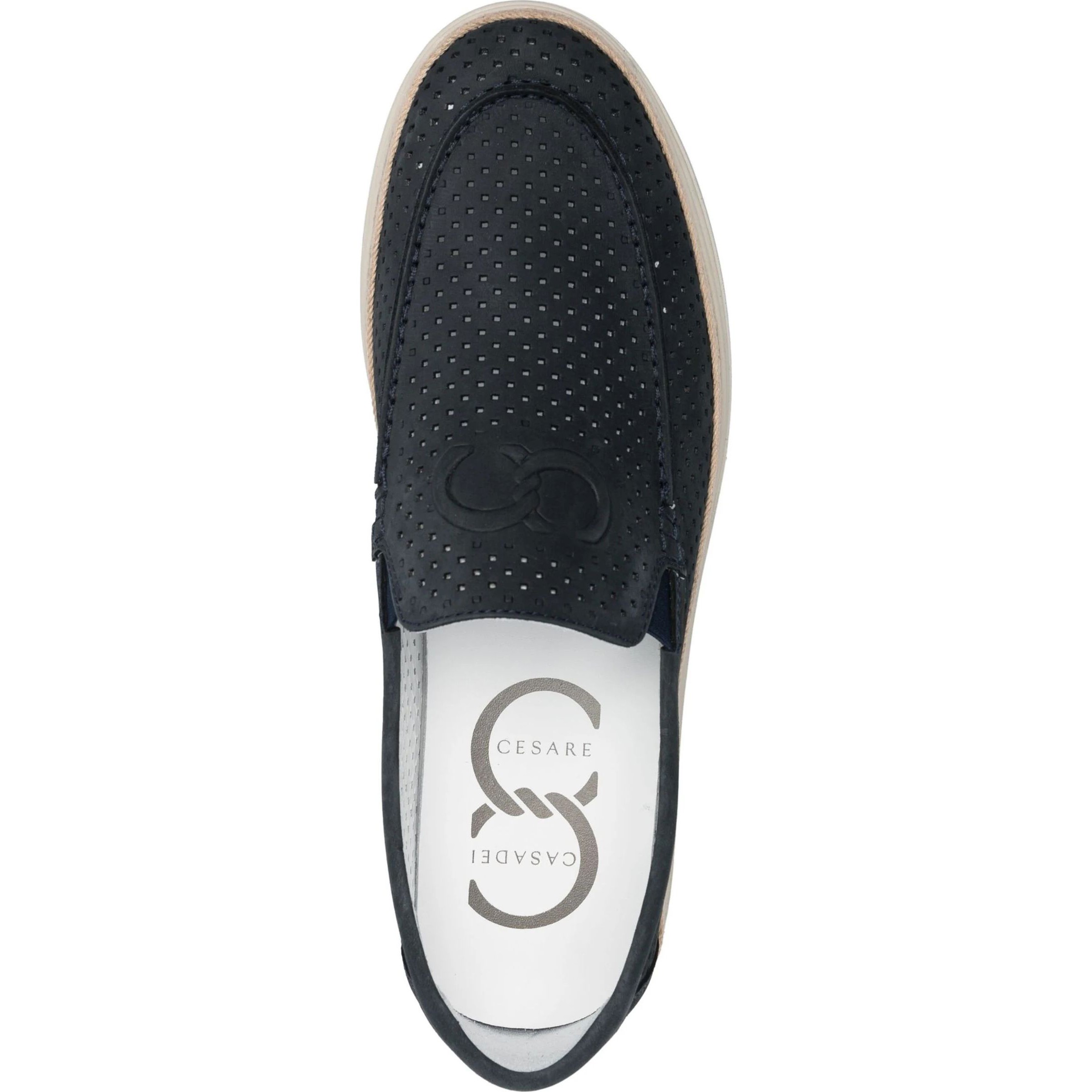 CESARE CASADEI Loaferiai vyrams, Mėlyna, Nabuk slip-on 4