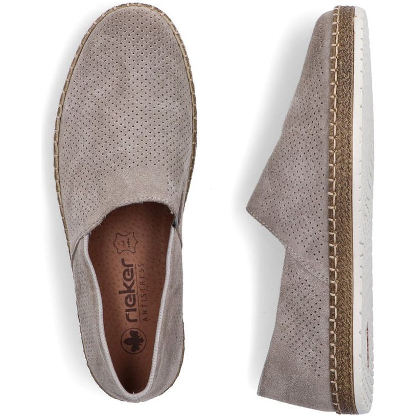 RIEKER Loaferiai vyrams, Pilka, Slipper 8